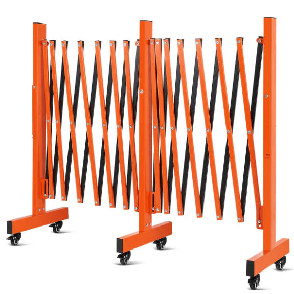 Garvee Metal Expandable Barricade, 16 Ft Folding Security Gate, High S
