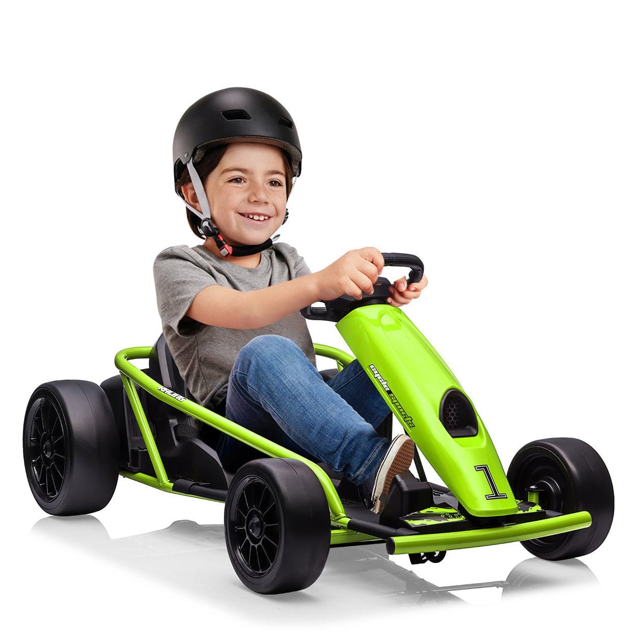 peg perego go kart Garvee Ride G Series 24V Go Kart for Kids 8-12, 300W*2 Motors, 9Ah Battery, 8MPH Speed, Music, Horn, 175lbs Max Load