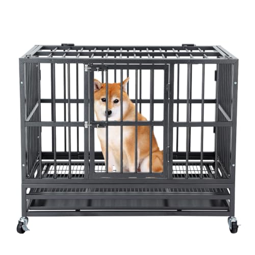 Image showcasing GARVEE 45 inch Heavy Duty Indestructible Dog Crate - Perfect for Large Dogs