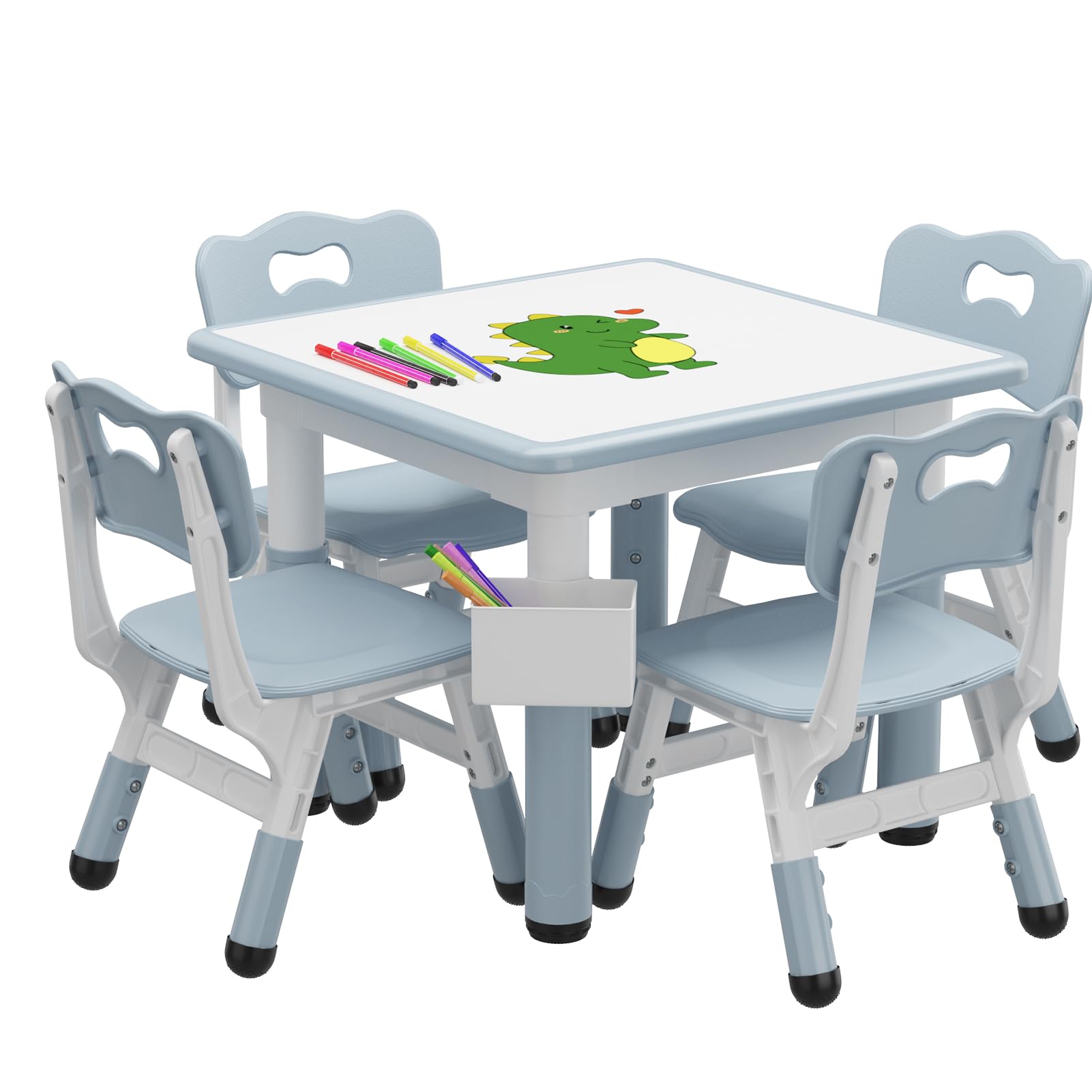 GARVEE Adjustable Toddler Table Chairs Set Perfect for