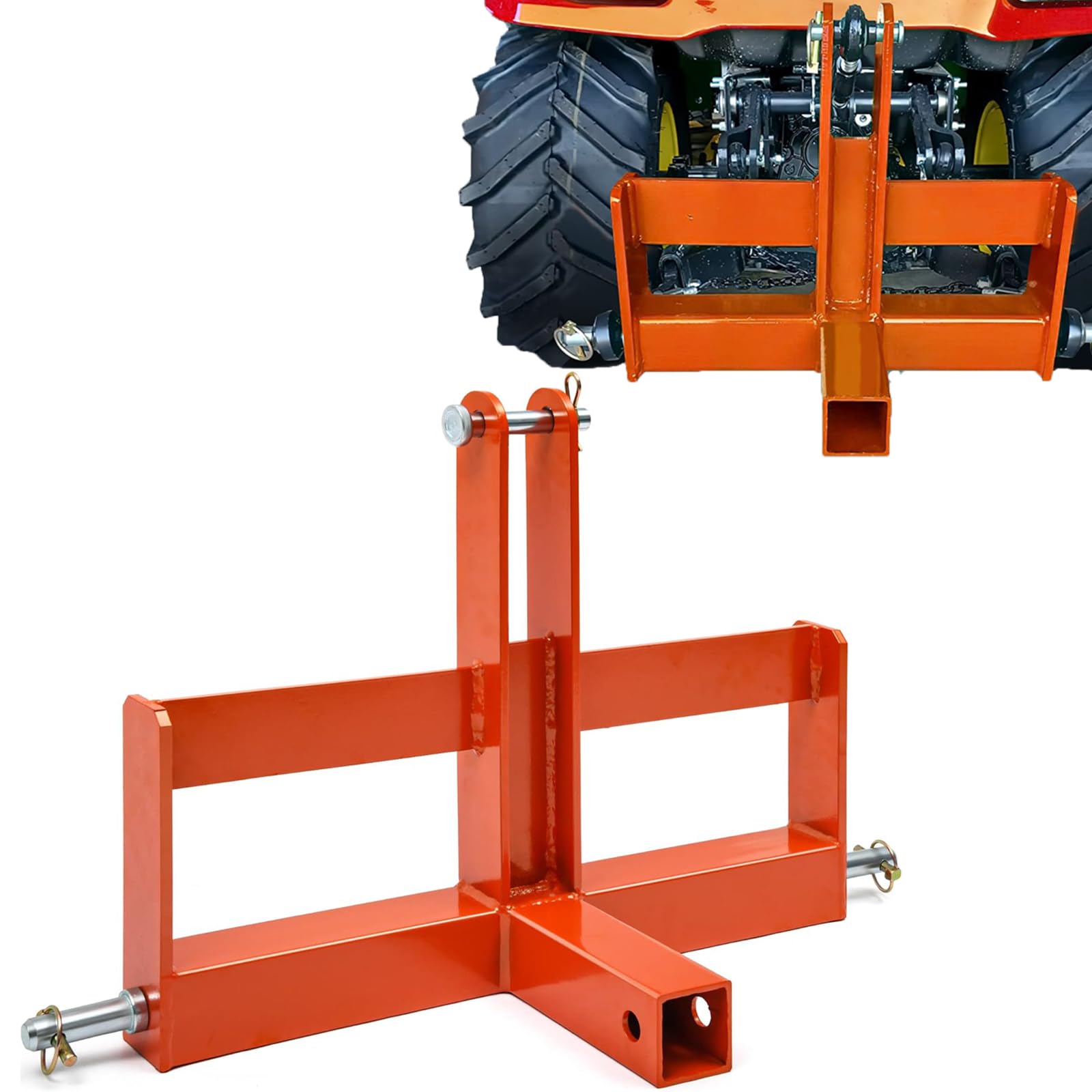 thumbnail image 2 of Heavy Hitch Category 0 3-Point Hitch Receiver Drawbar With Suitcase Weight Bracket Kit 2 of 2