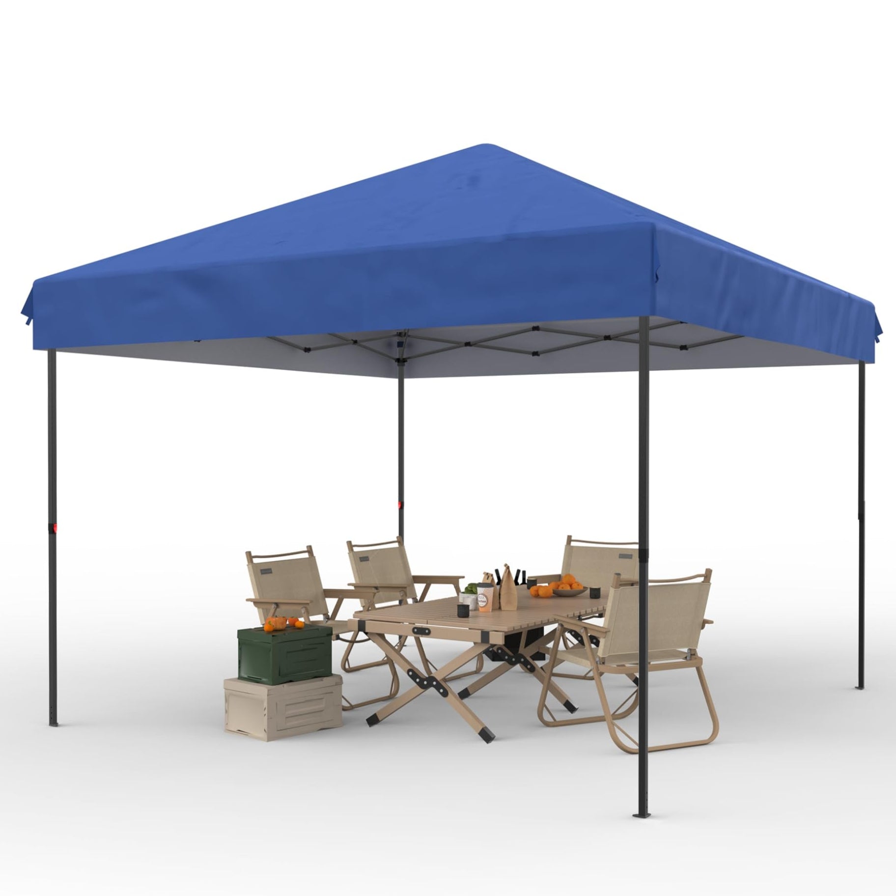 canopy tent waterproof Garvee 10' x 10' Pop-Up Canopy Tent, Waterproof UPF50+ Commercial Instant Shelter with Roller Bag, Sandbags, Stakes & Ropes, Blue