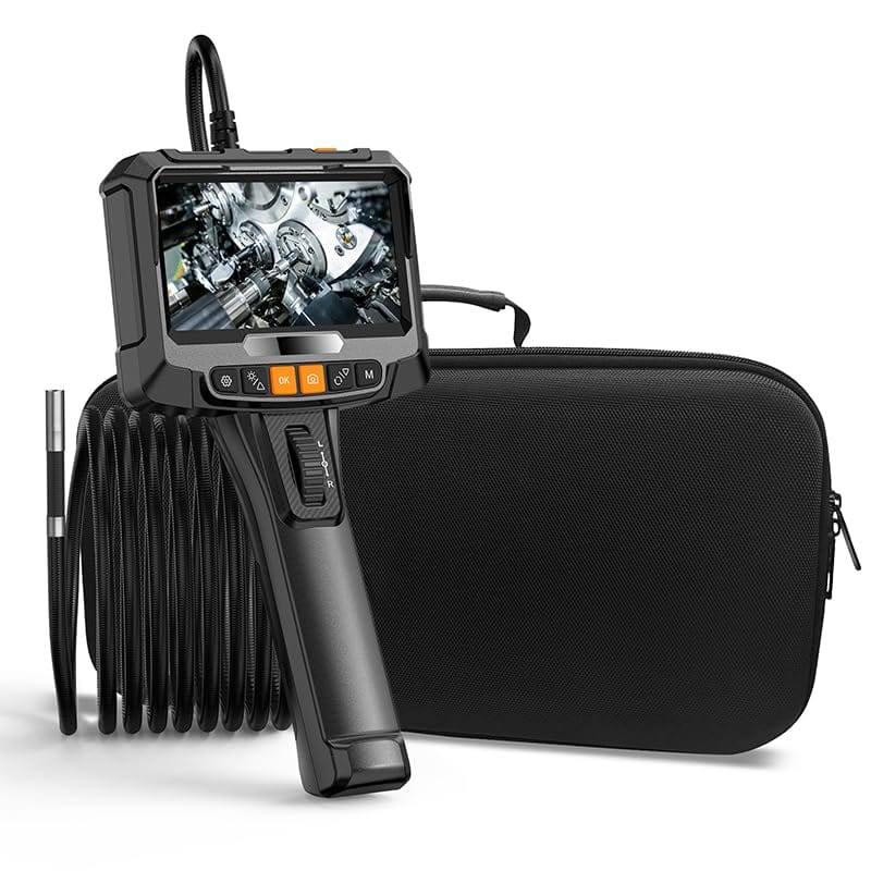 5 Inch IPS,  Bi-Directional Borescope, Dual Lens for Inspections
