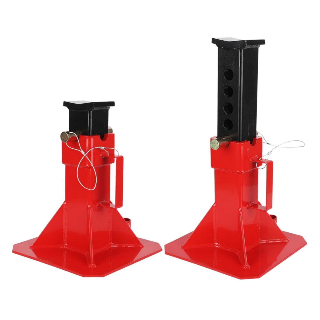 Heavy Duty Car Jack Stand, Pin Type Adjustable Height Automotive Jack Stands with Lock, Red, 1 Pair