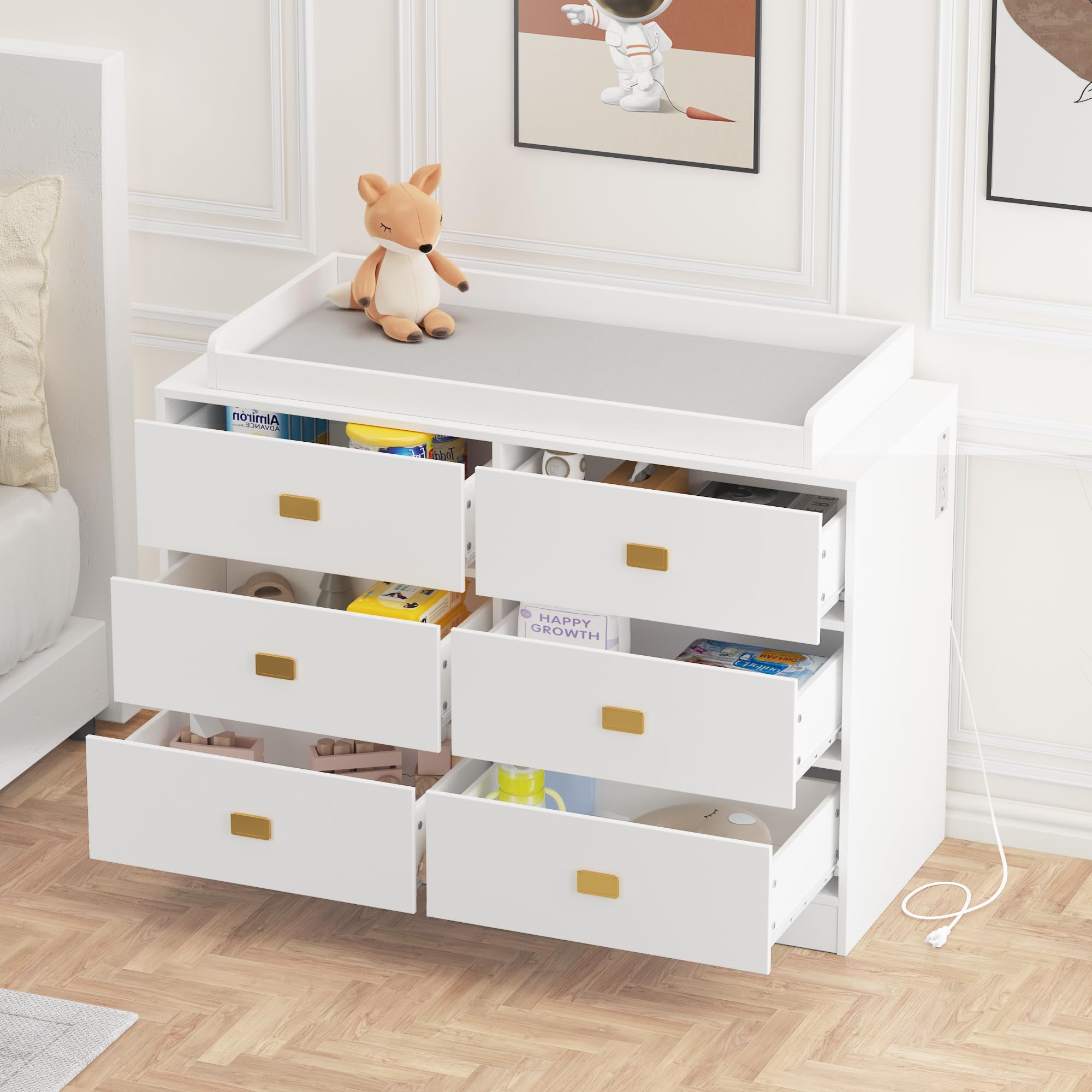 GARVEE Modern Changing Table Dresser for Stylish Nurseries GARVEE Modern Changing Table Dresser for Stylish Nurseries
