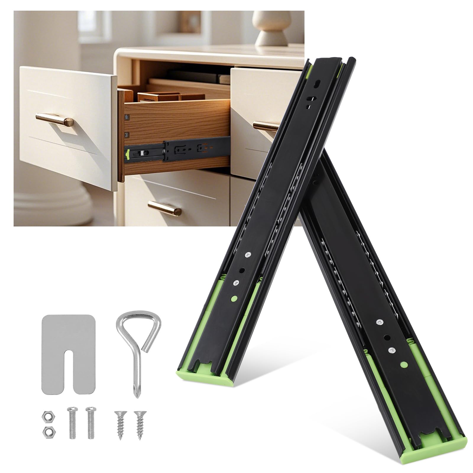 Garvee 5 Pair Full Extension Drawer Slides Garvee 5 Pair Full Extension Drawer Slides