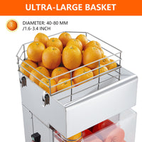 20W Auto Feeding Commercial Juicer, 110V Orange Squeezer - GARVEE