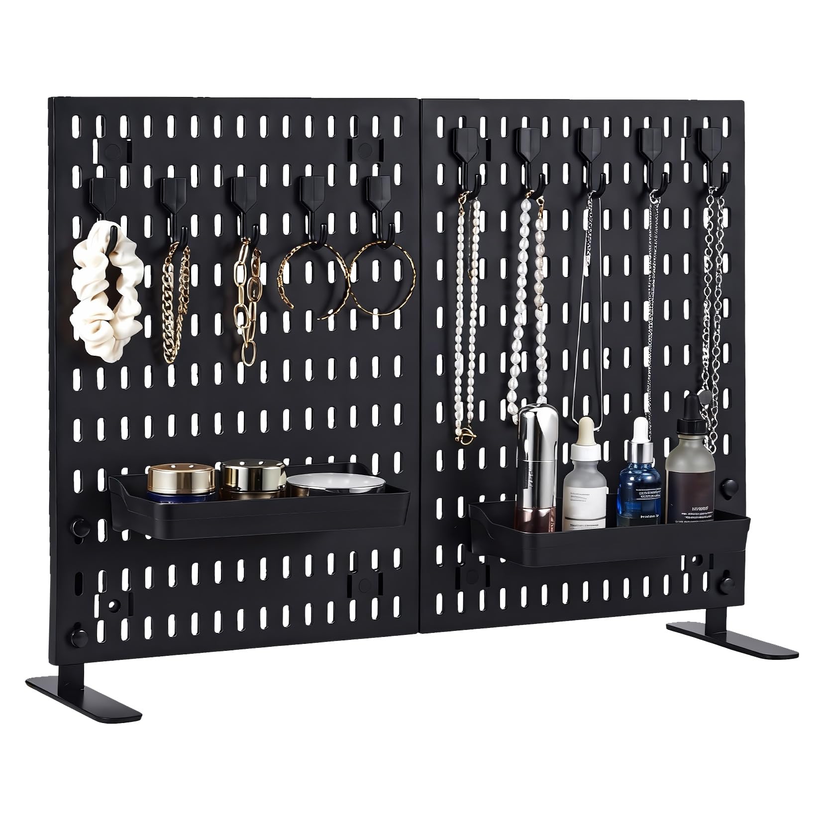 Garvee 15.7x23.6 inch Tabletop Peg Board Display Stand with 10 Hooks &