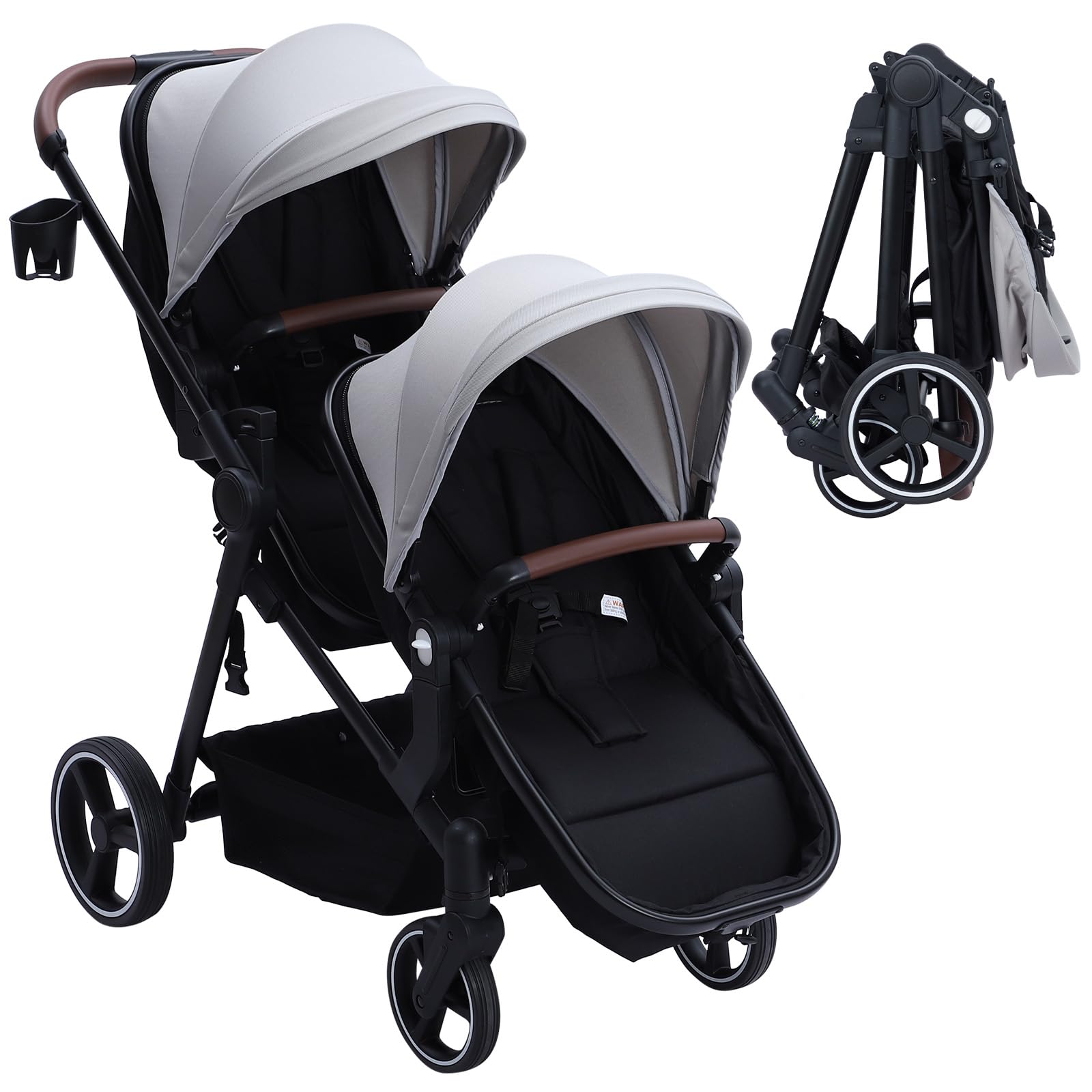 Double Stroller Pram For Big Child Track Tandem Stroller Double