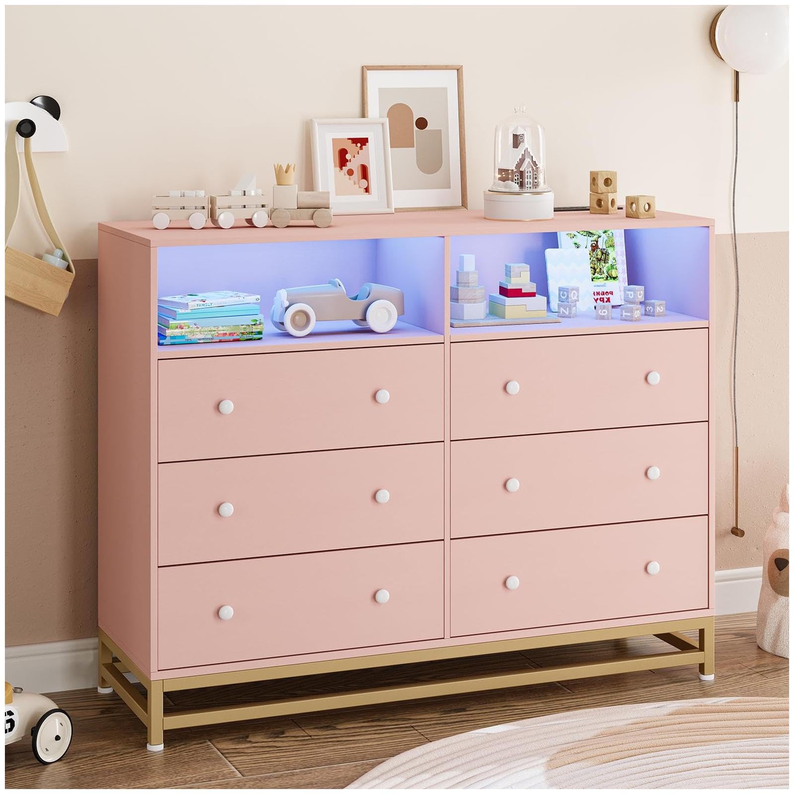GARVEE Wide Dresser for Bedroom - Modern Storage with LED Lights GARVEE Wide Dresser for Bedroom - Modern Storage with LED Lights