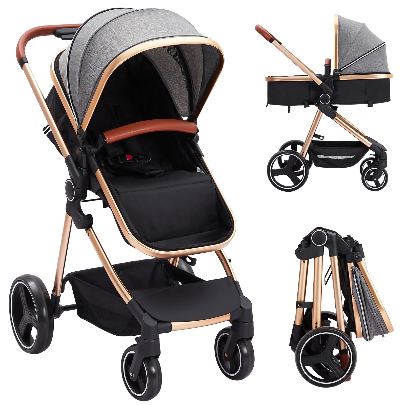 GARVEE Baby Stroller Versatile Infant Pushchair for Indoor and