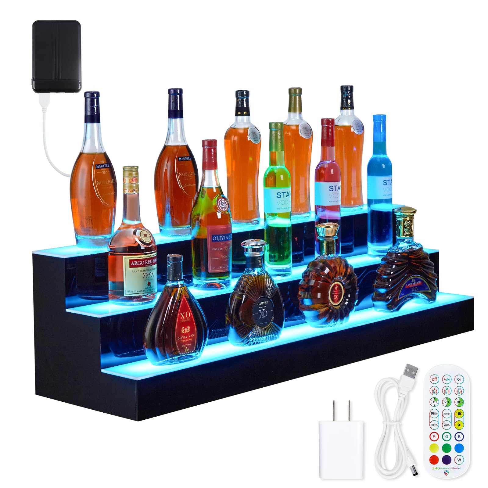 Elevate Your Bar with GARVEE LED Lighted Liquor Bottle Shelf