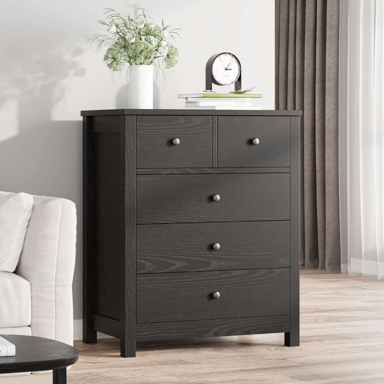 GARVEE Black Dresser for Bedroom and Living Room