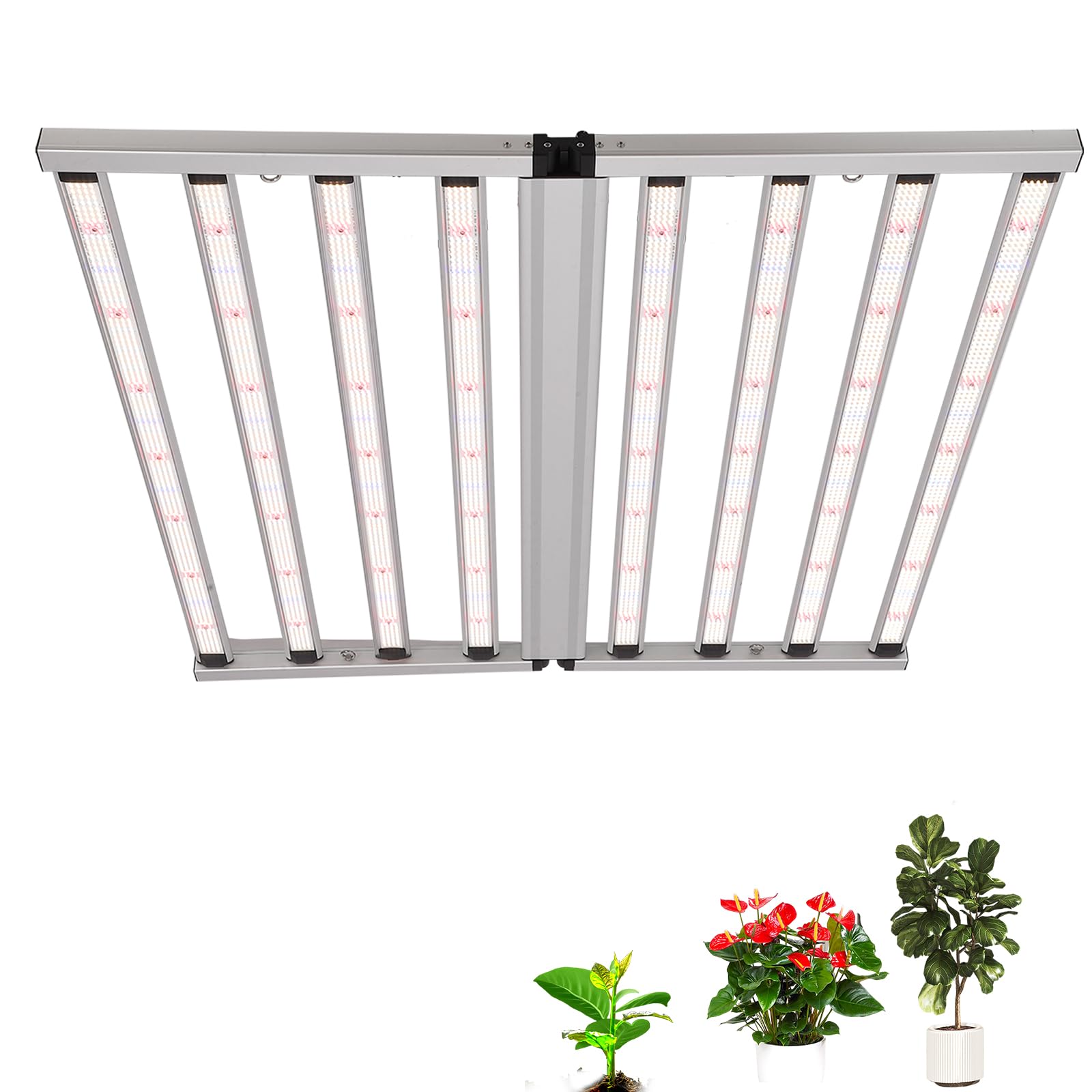 Garvee 800W LED Grow Lights, 4×4ft Foldable & Dimmable Grow Lights, Full  Spectrum UV&IR Grow Lamp with 3472 Diodes, for Basement & Greenhouse 