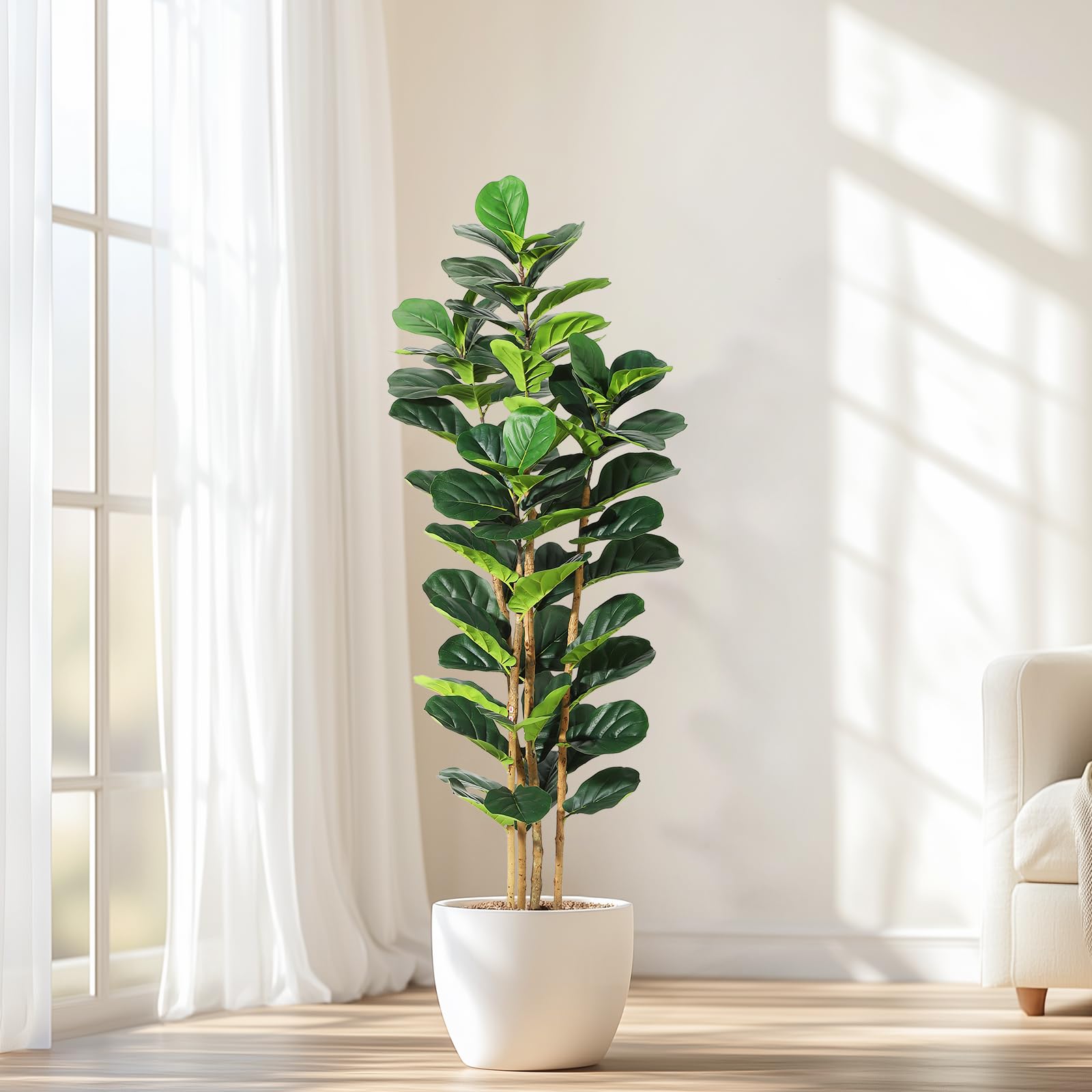 6 ft fiddle leaf fig Garvee Artificial Fiddle Leaf Tree