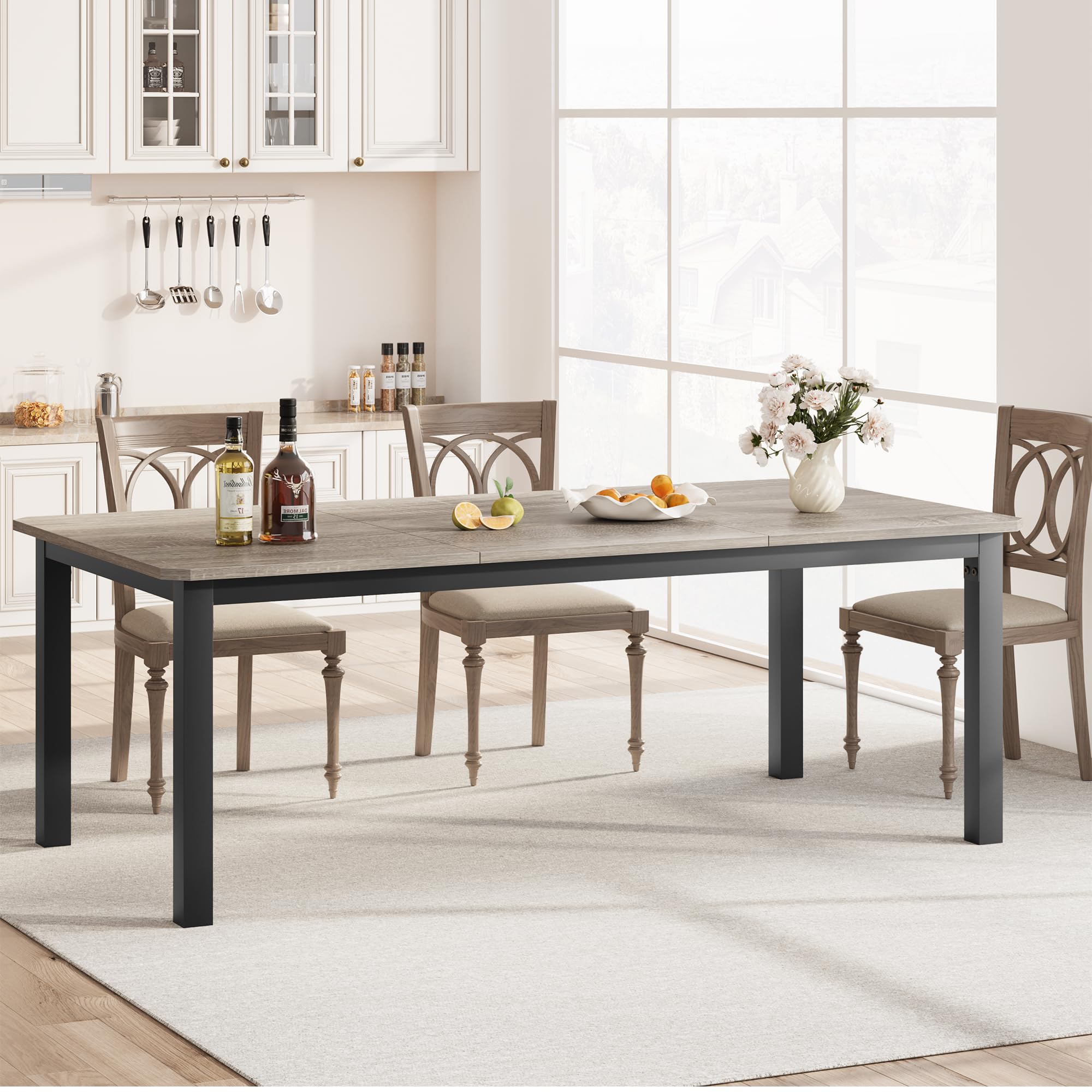 GARVEE Industrial Dining Table for 6~8 People, 78.7\, image size:2000x2000