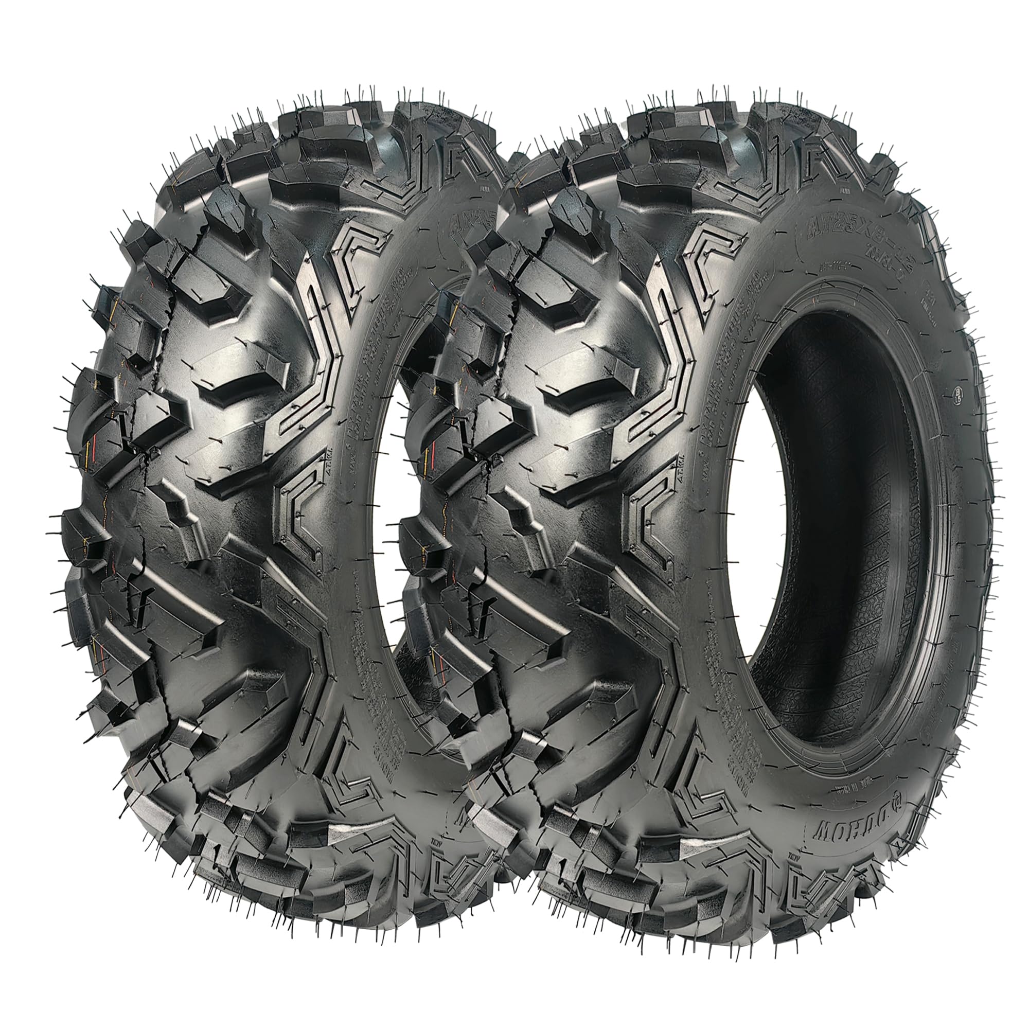 Garvee 25x8-12 ATV Tires All Terrain 6PR Heavy Duty Tubeless for Trail