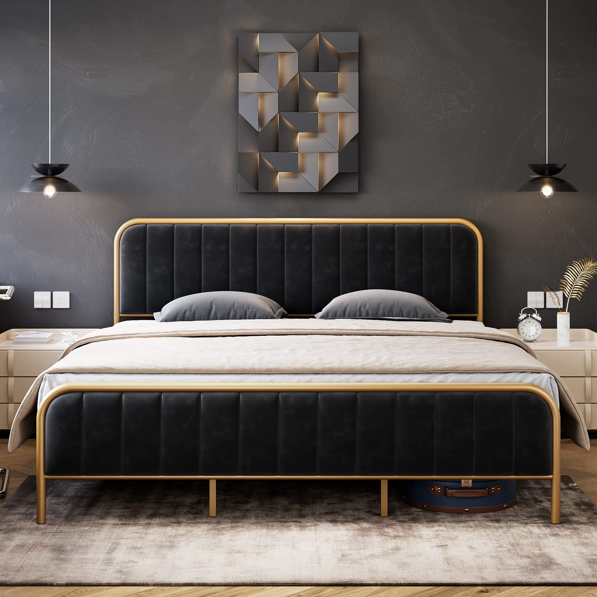 GARVEE King Size Modern Bed Frame - Stylish & Functional
