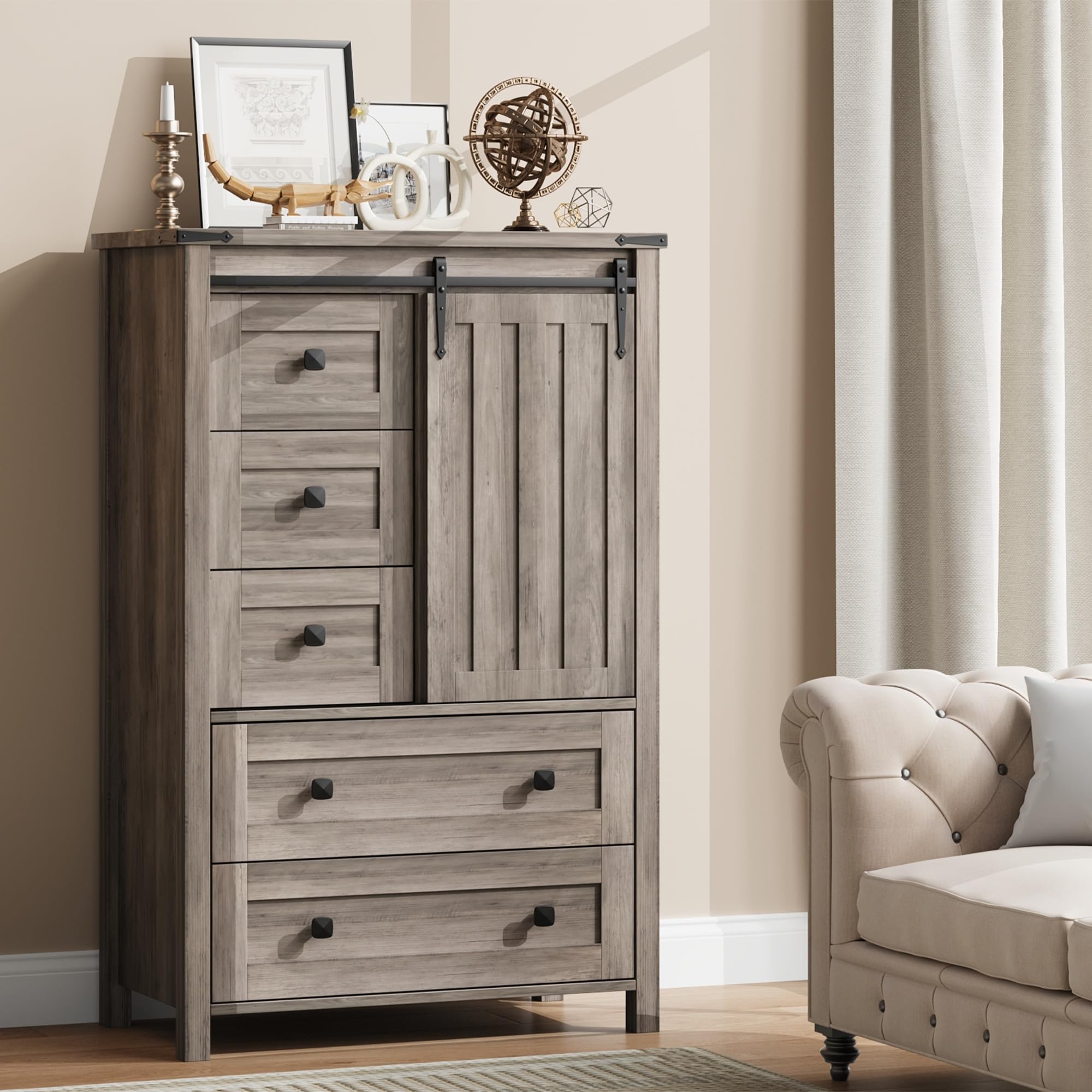 Garvee Dresser for Bedroom with 5 Drawers, 48