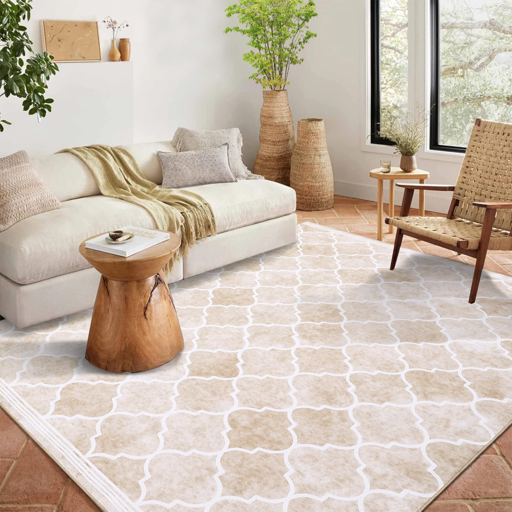 Rugvista Core絨毯 GARVEE Washable Moroccan Rug - Stylish & Durable 5x7 Area Rug