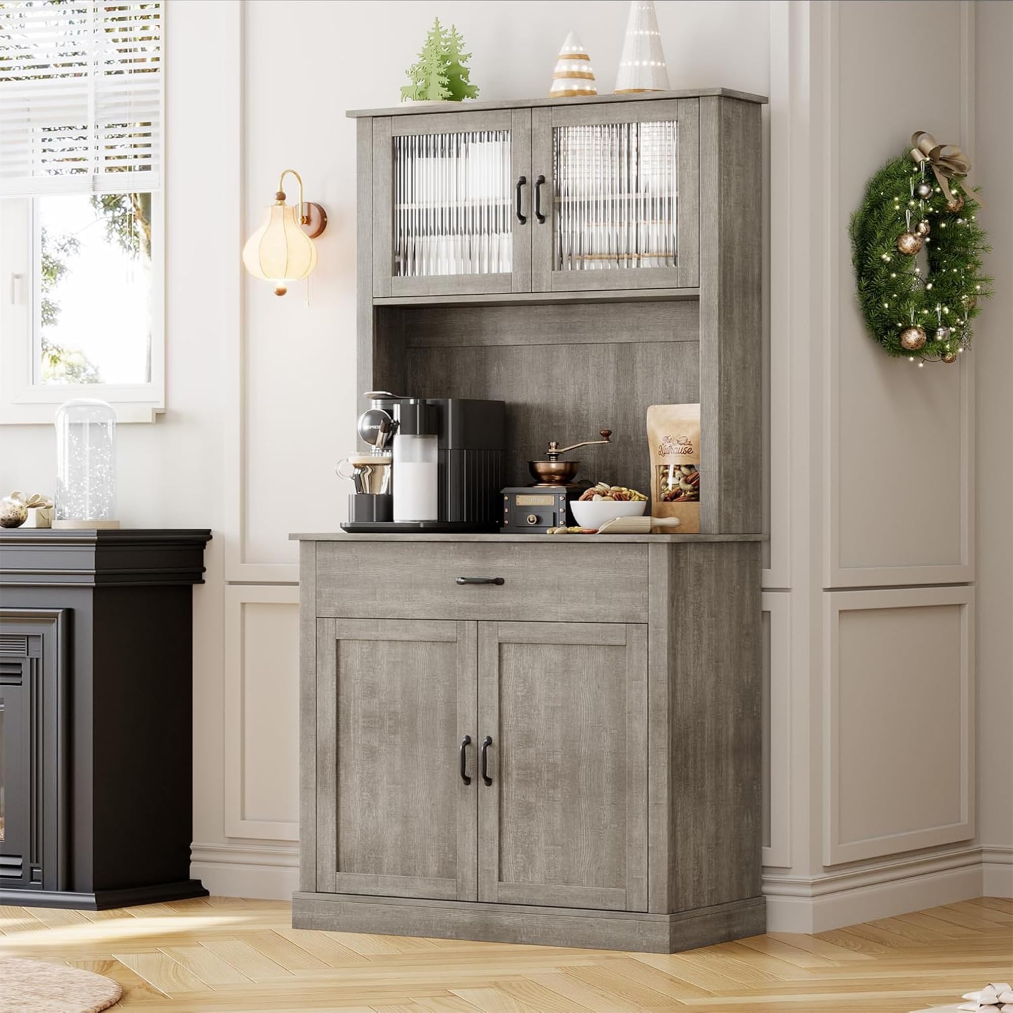 【vani】キャビネット GARVEE Kitchen Pantry Cabinet - Versatile Storage Solution