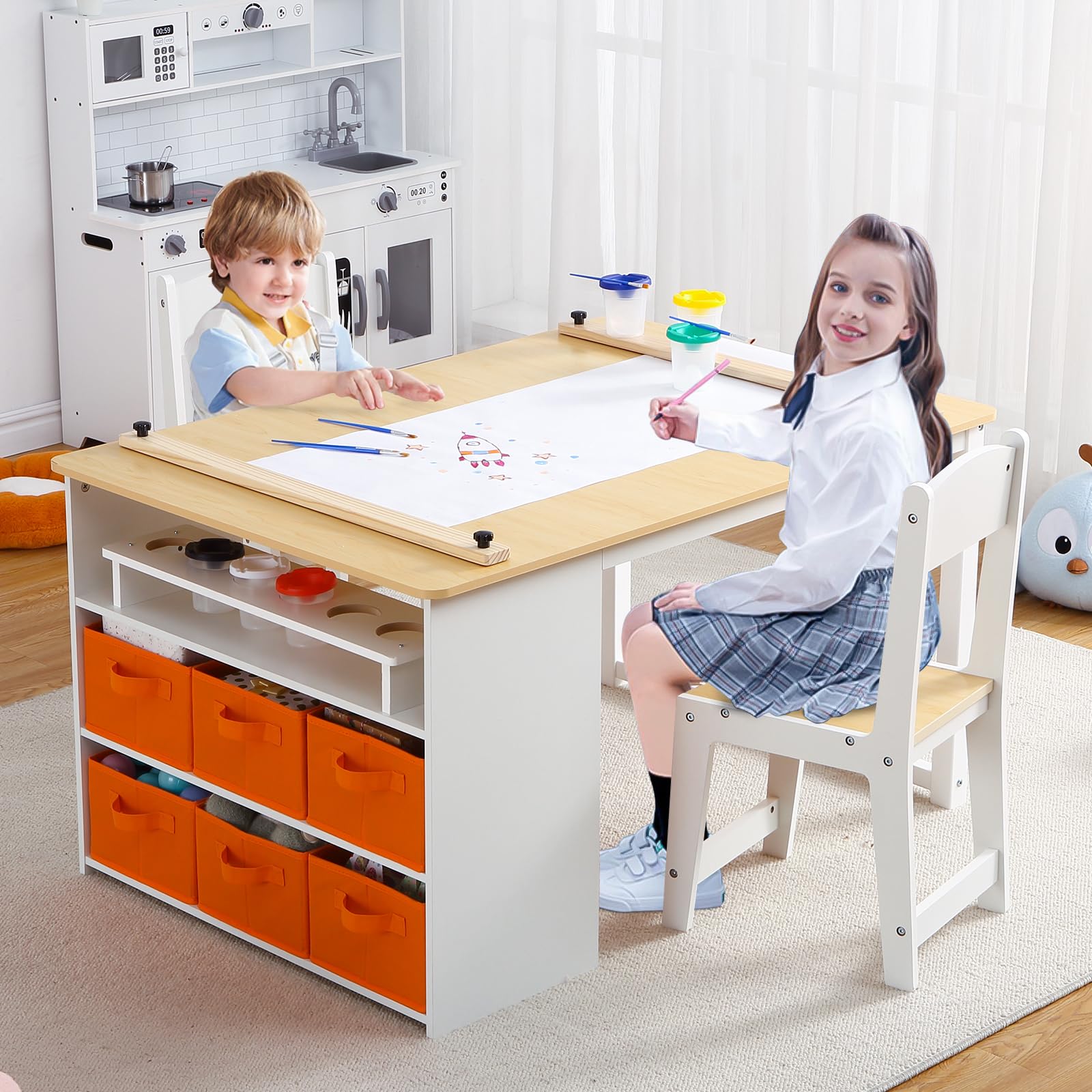 GARVEE Kids Art Table and Chairs Set Inspire Creativity in Young