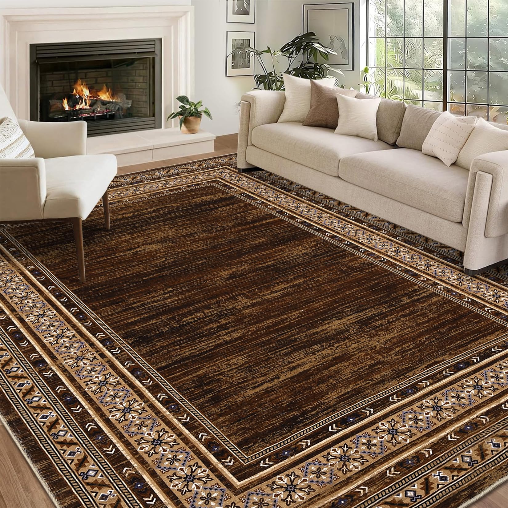 GARVEE Washable Area Rugs - Stylish & Practical 10x13 Living Room Rug