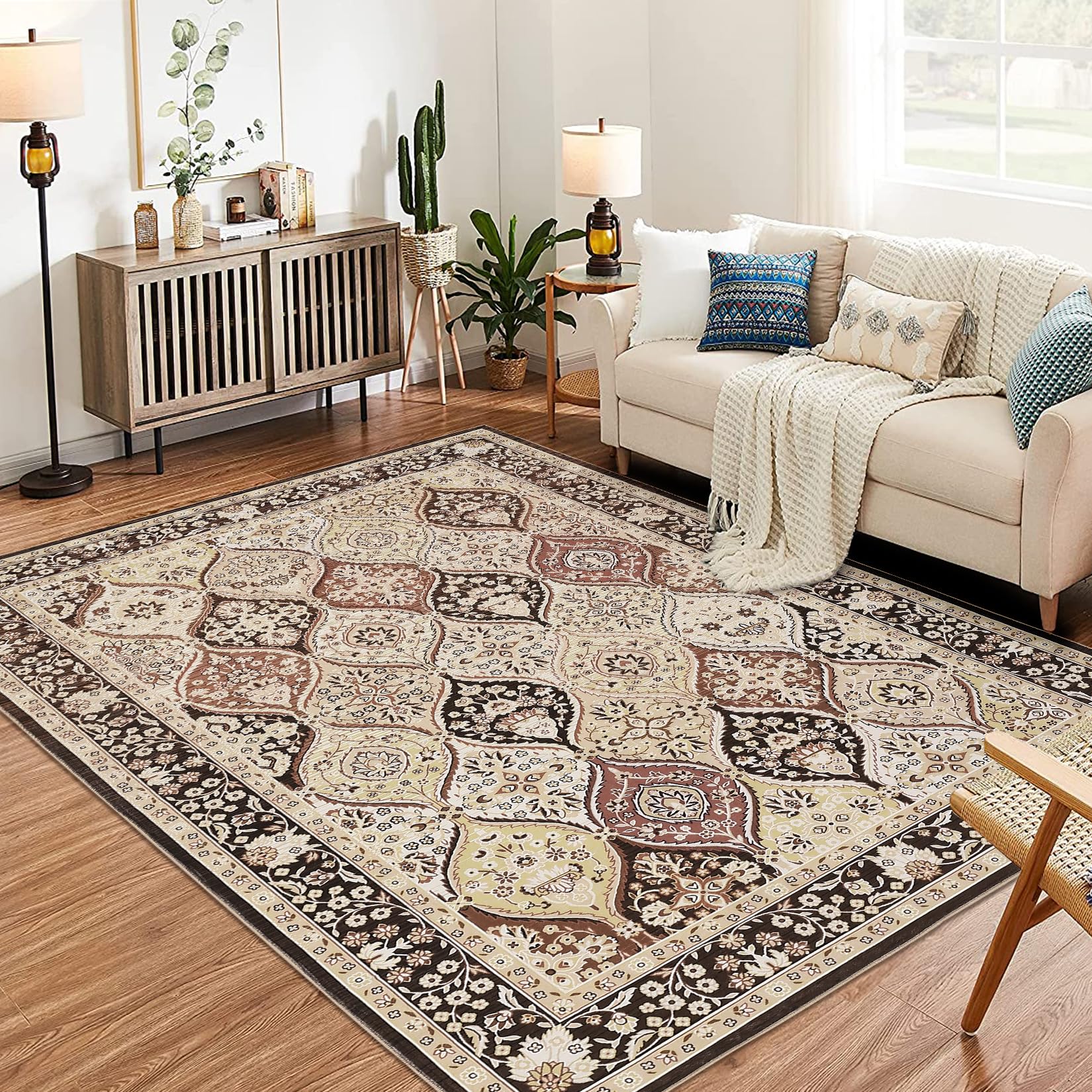 moroccan trellis wood GARVEE Moroccan Trellis Area Rug 8x10