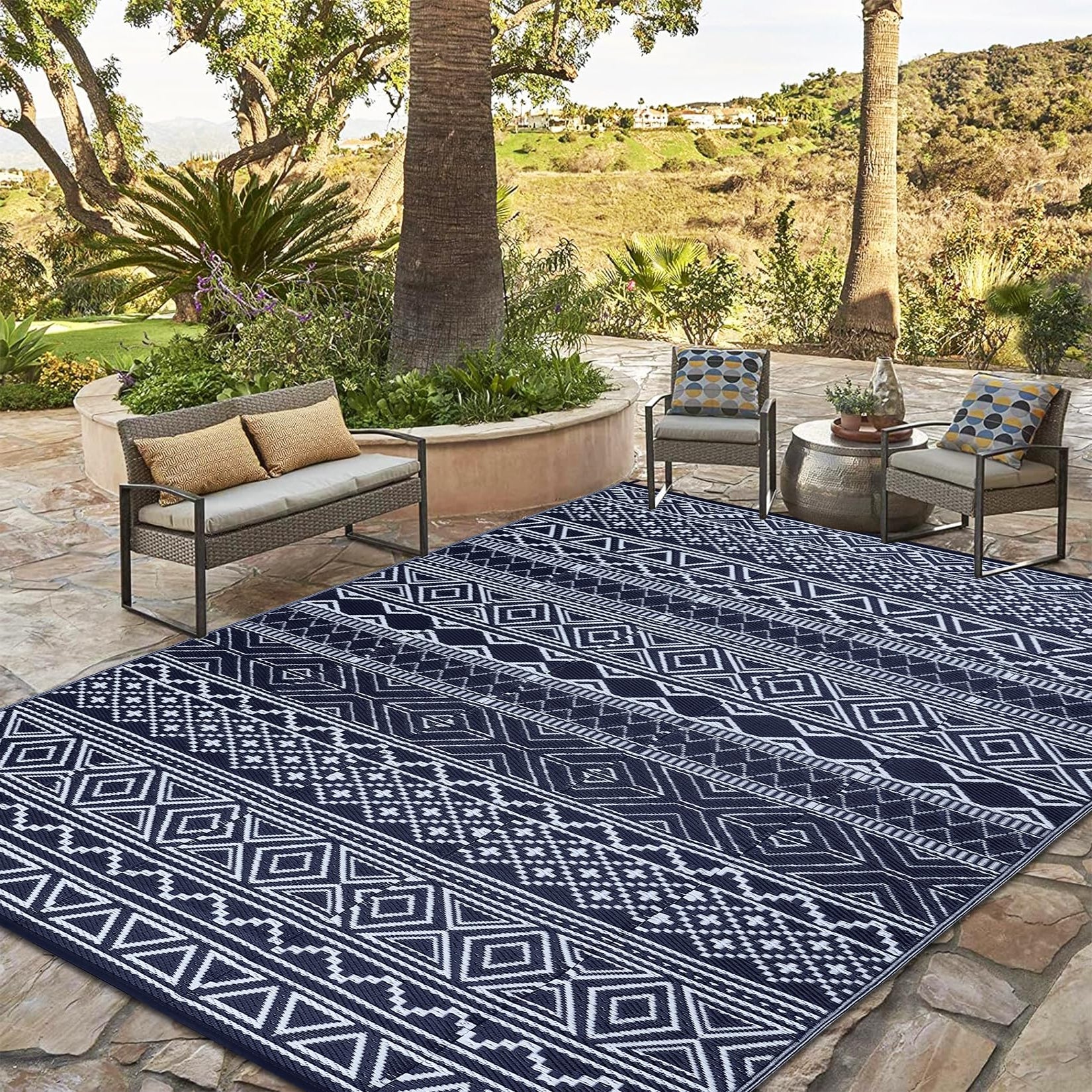 GARVEE Outdoor Rug Carpet - Waterproof &amp; UV Resistant