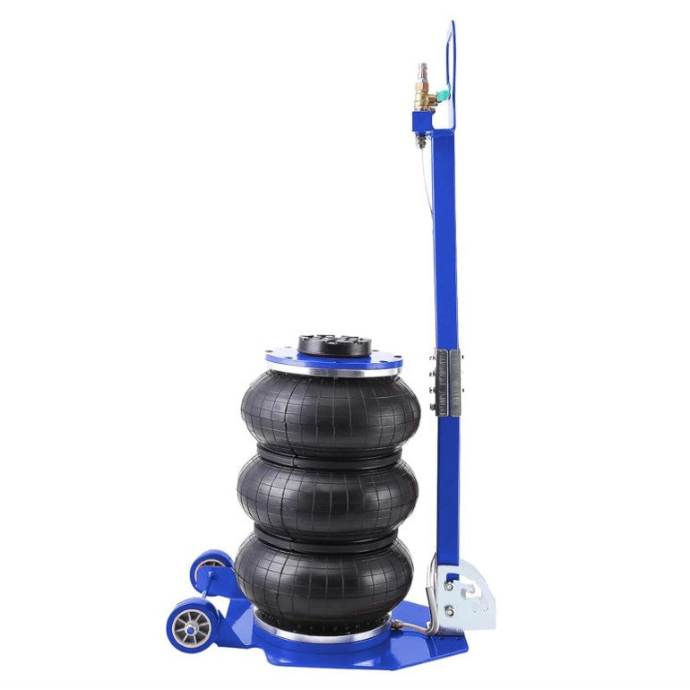 Air Jack, 5 Ton/11000 lbs Triple Bag Air Jack, Portable Air Bag Jack Lift up to 17.7 inch/450 mm, Pneumatic Jack with Adjustable Long Handles, Airbag Jack for Cars Home Garage Repair, Blue