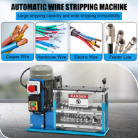 370W Electric Wire Stripping Machine, 0.06-1.5 Inch,10 Blades