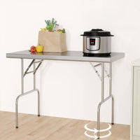 Folding Stainless Steel Prep Table, Commercial Kitchen Use - GARVEE
