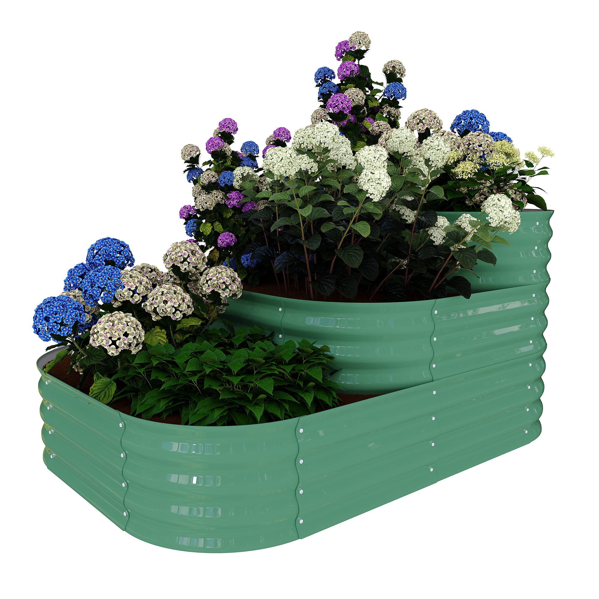 3 tier planter pots Garvee 3-Tier Galvanized Raised Garden Bed Kit