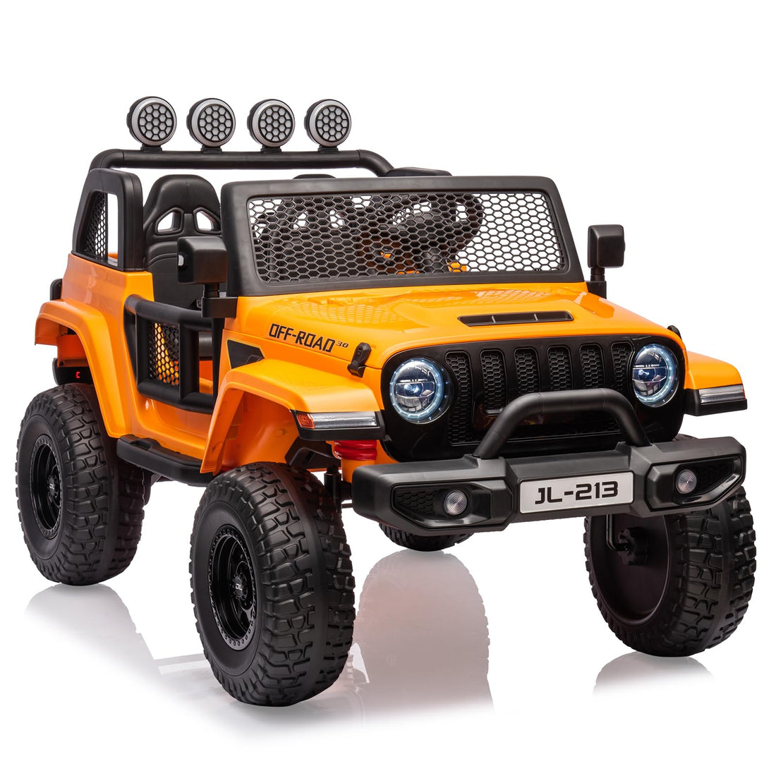 24V 7AH Kids Ride on Truck Car 2 Seater Electric Vehicles for Toddles 2WD/4WD Switchable Battery Powered Cars with Remote Control, 4-Wheeler Suspension, LED Lights, MP3, Back Storage