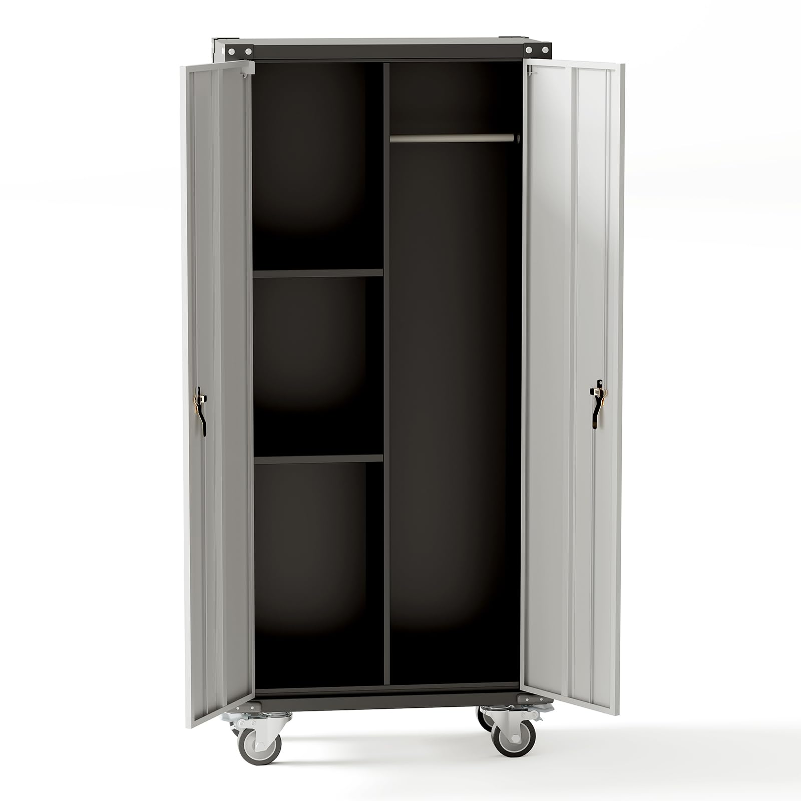 Garvee Storage Metal Cabinet 71 Inches Lockable Adjustable Feet