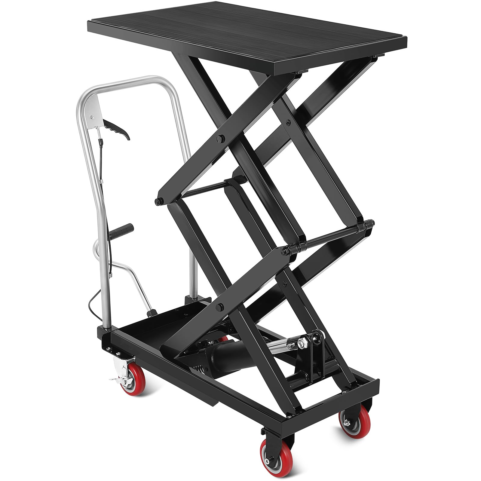 Garvee Hydraulic Lift Table Cart 330 Lbs Capacity Double Scissor