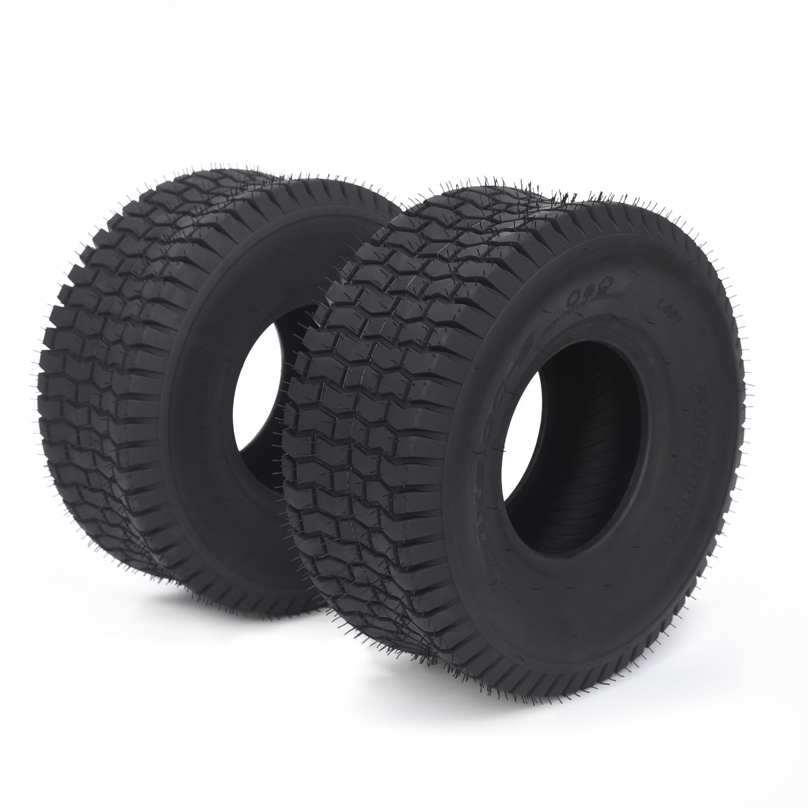 Set Of 2 Heavy Duty Lawn Mower Tires – 18x8.5-8, 4-Ply Tubeless, Herringbone Tread