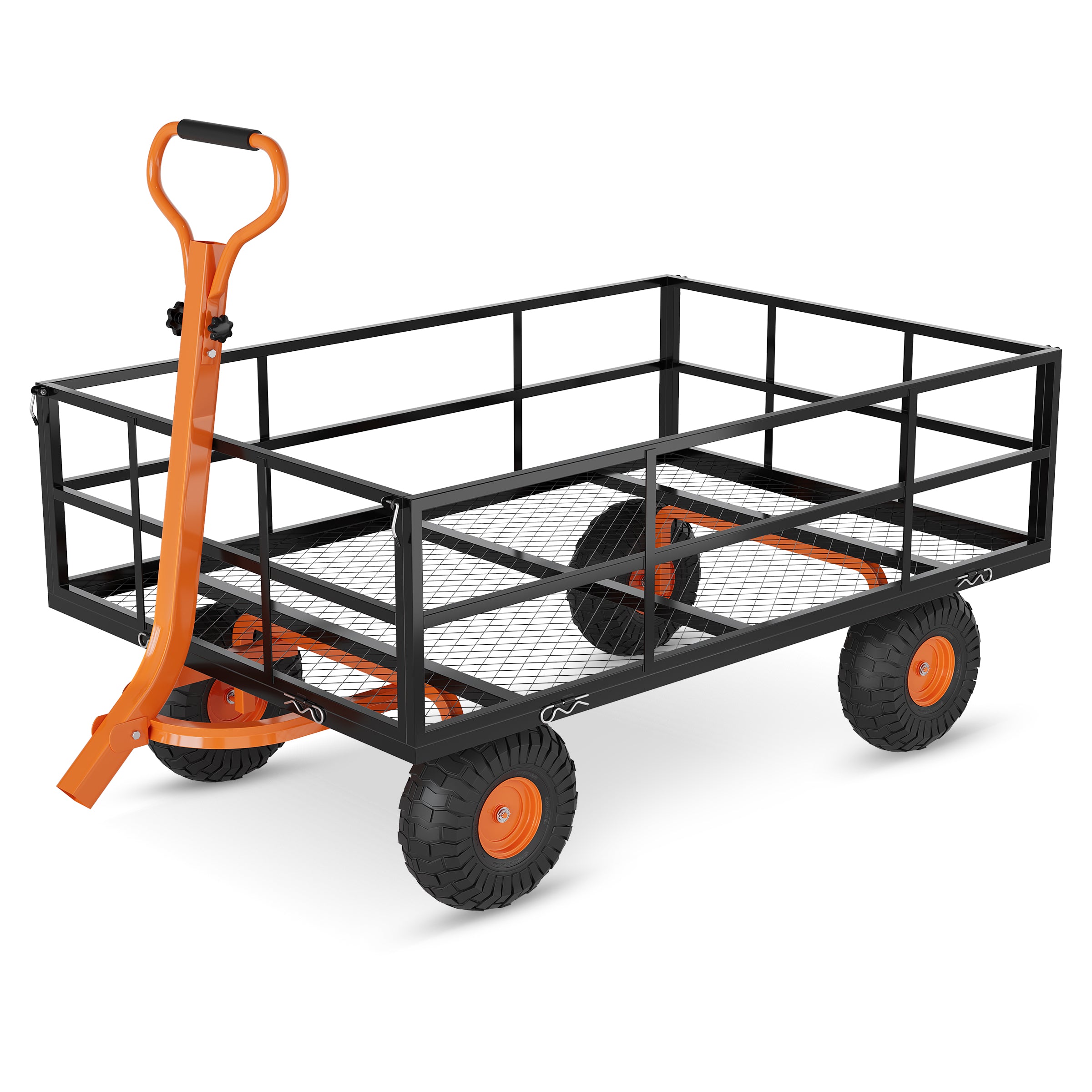 Chariot De Jardin à Main Benne Basculante 75L Charge Max. 200 Kg 4 Roues Pneumatiques Acier Pp Jaune Vert Chariot De Jardin à Main Benne Basculante 75L Charge Max. 200 Kg 4 Roues Pneumatiques Acier Pp Jaune Vert