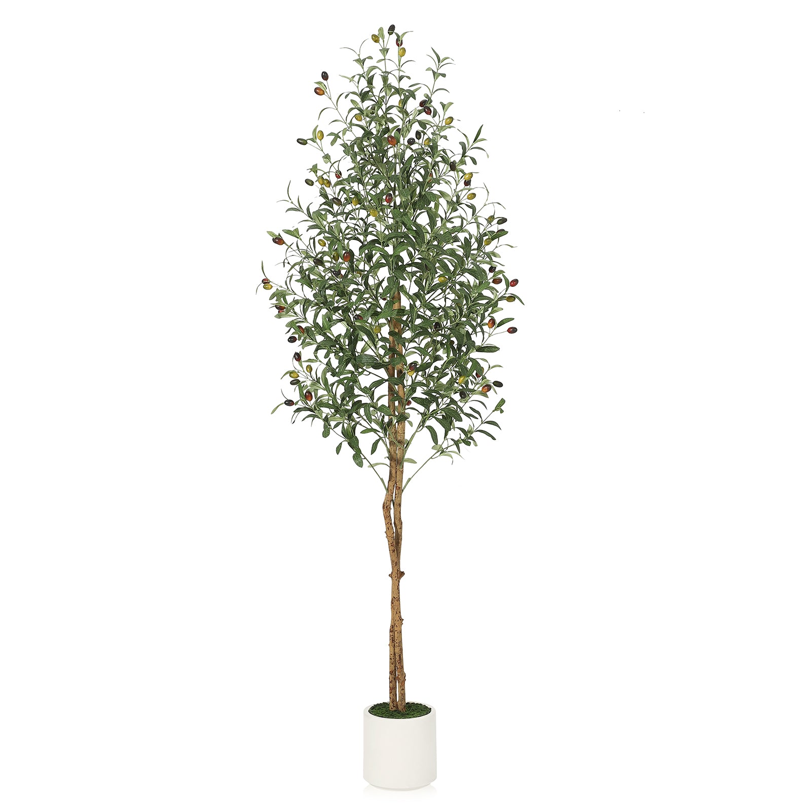 Garvee Artificial Olive Trees Indoor, 6ft Tall Faux Silk Plant White P
