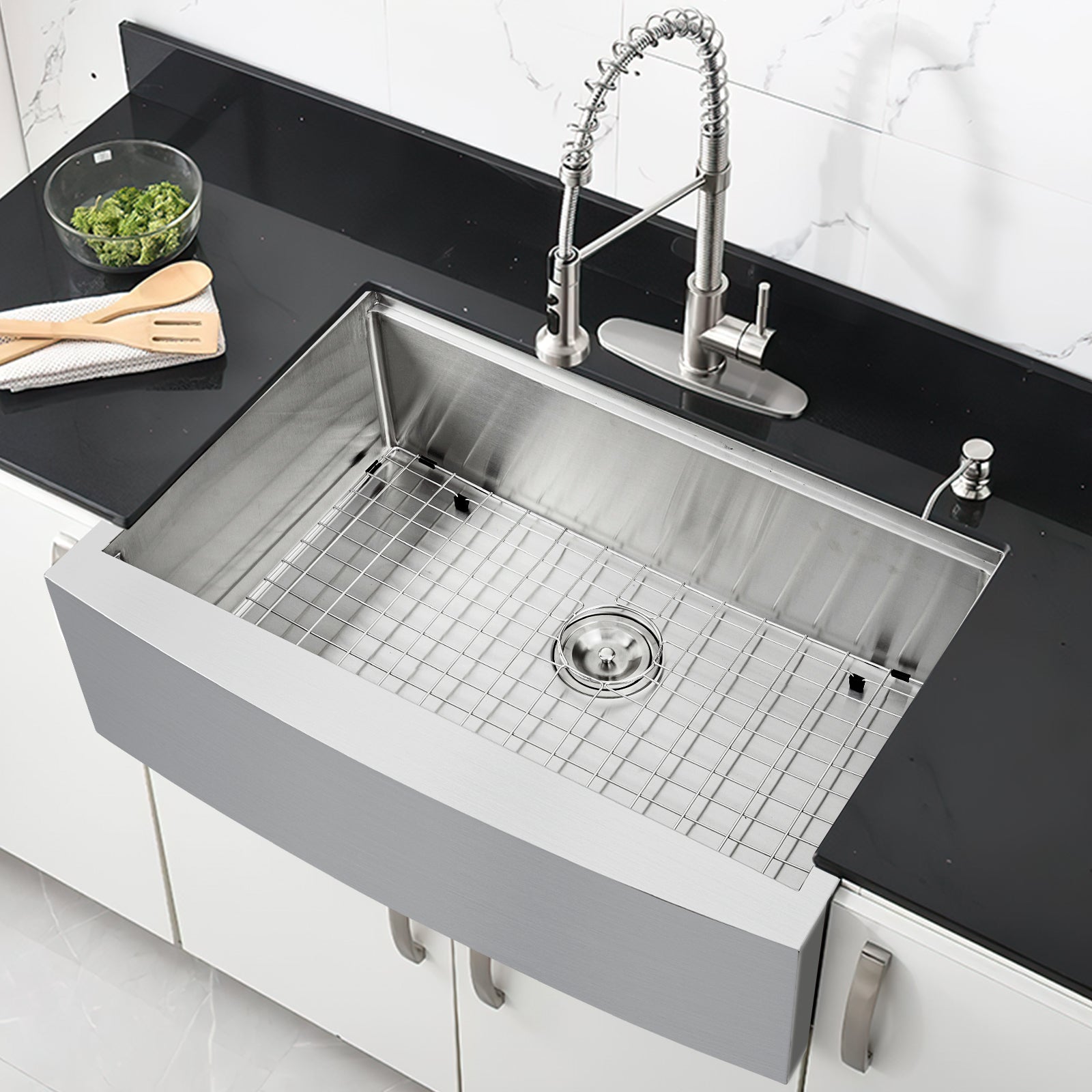 30 Inch Farmhouse Sink Garvee 30 Inch Farmhouse Sink, 30" x 20" Apron Front Kitchen Sink, Sta