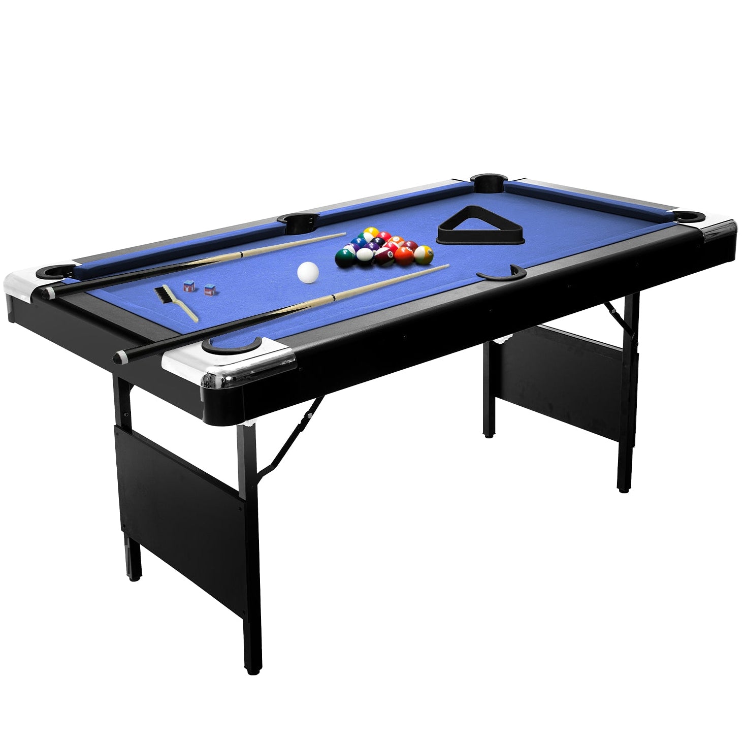 Garvee 6 7ft Foldable Pool Table Billiard Table Compact Indoor Outdoor