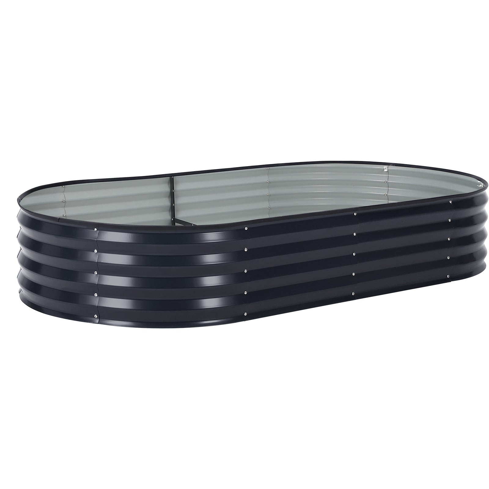 plastic galvanized planter Garvee Large Galvanized Steel Raised Garden Bed Kit – Corrosion-Resistant Oval Planter for Vegetables, Herbs & Flowers – Sturdy, Easy Assembly – Comes