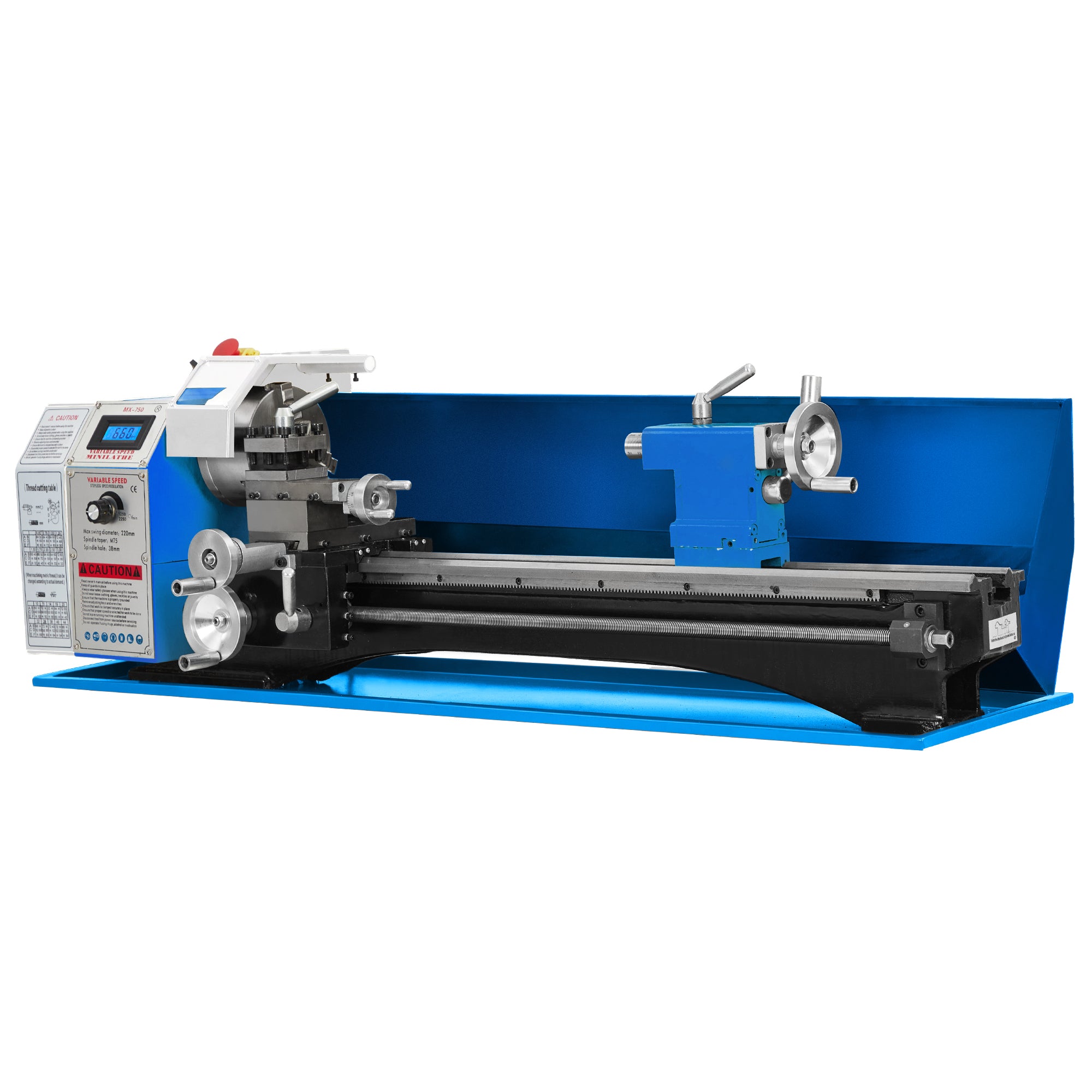 thumbnail image 2 of Erie Tools 7x14 Mini Metal Bench Top Variable Speed Lathe And Carbide Cutter Kit 2 of 11