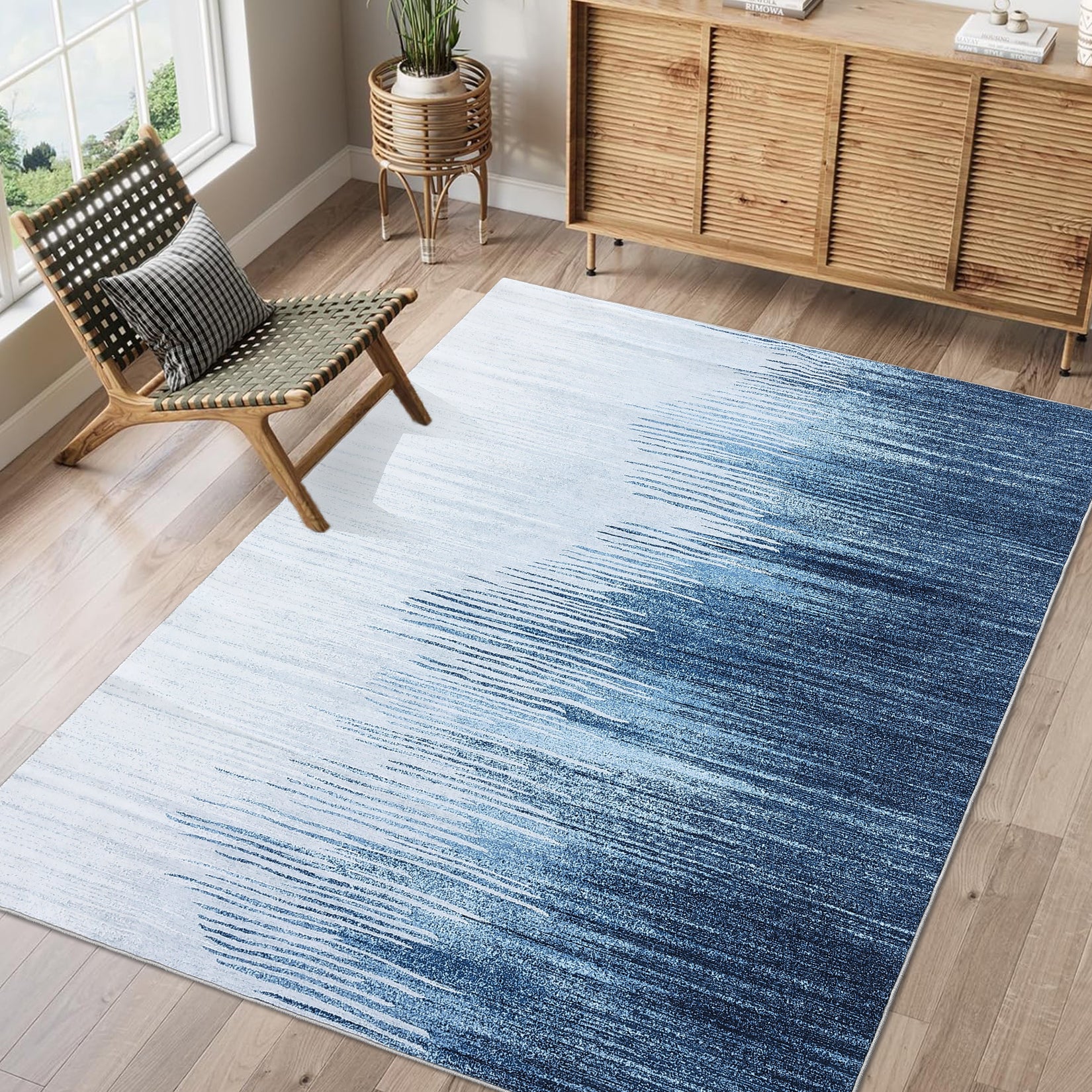 Garvee Machine Washable Area Rugs Modern Abstract Indoor Carpet