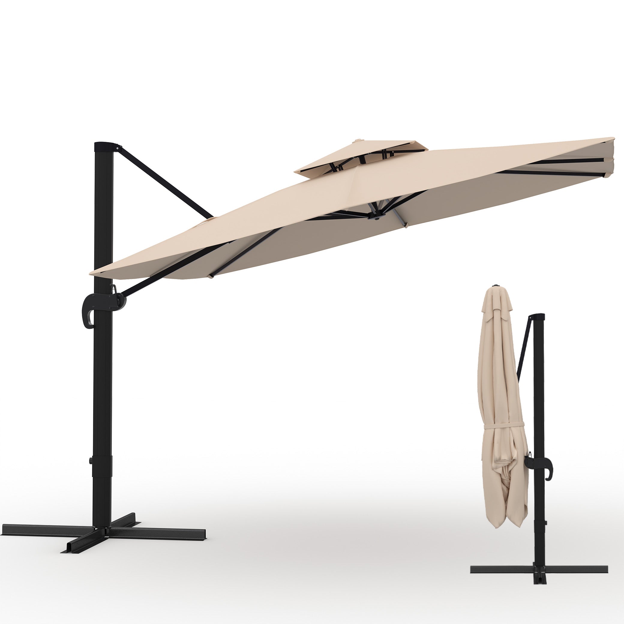5 cantilever patio umbrella LAUSAINT HOME 12FT Deluxe Cantilever Umbrell Lausaint Home 1 x 10 x 13 ft Garvee 10' 10' Cantilever