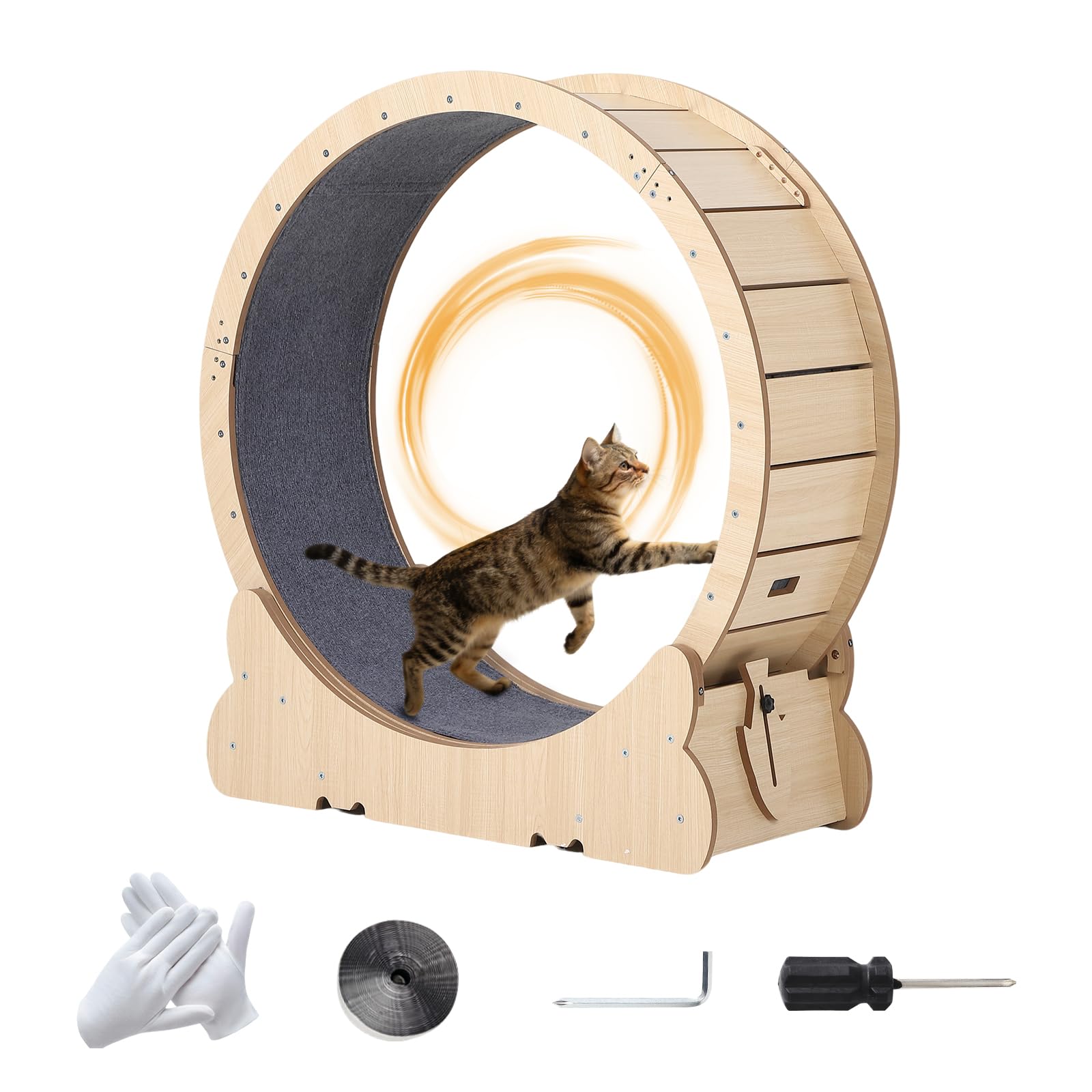 Garvee 39.4 Inch Cat Exercise Wheel Large Indoor Cat Treadmill