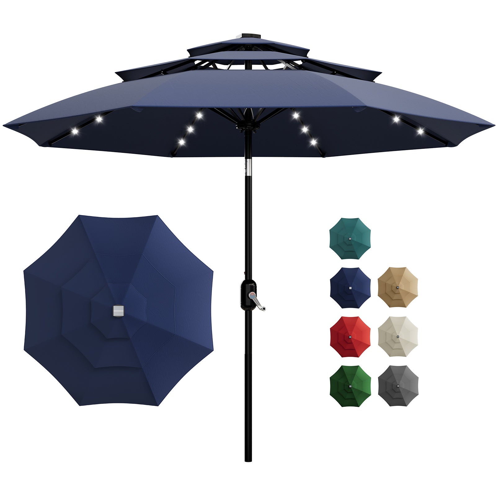 black plastic patio umbrella table ring PRIVATE BRAND UNBRANDED Plastic Patio Umbrella Table Ring in Black  FPJ000001BP-2