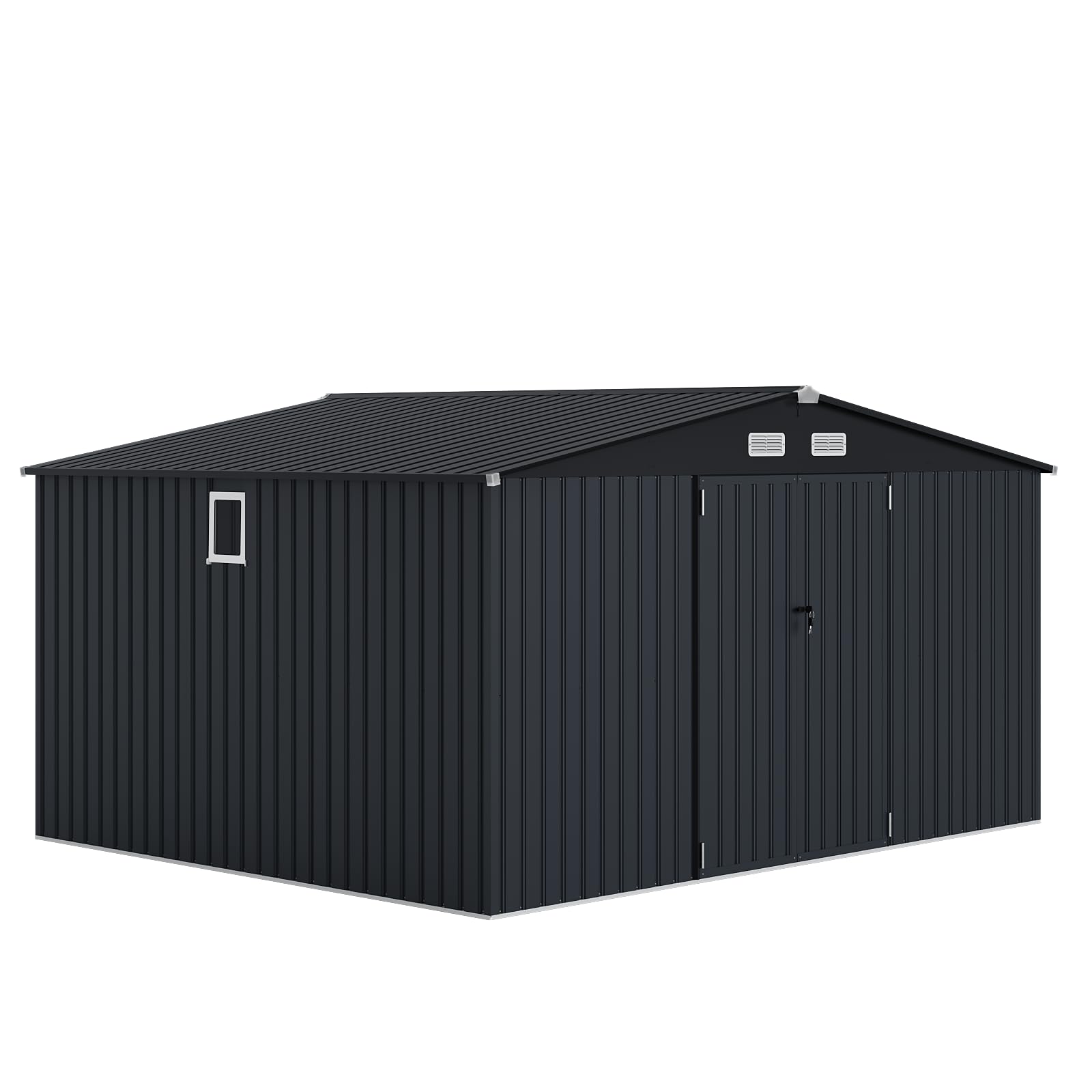 Outdoor Storage Shed 10x12 ft Lockable for Patio | Garvee