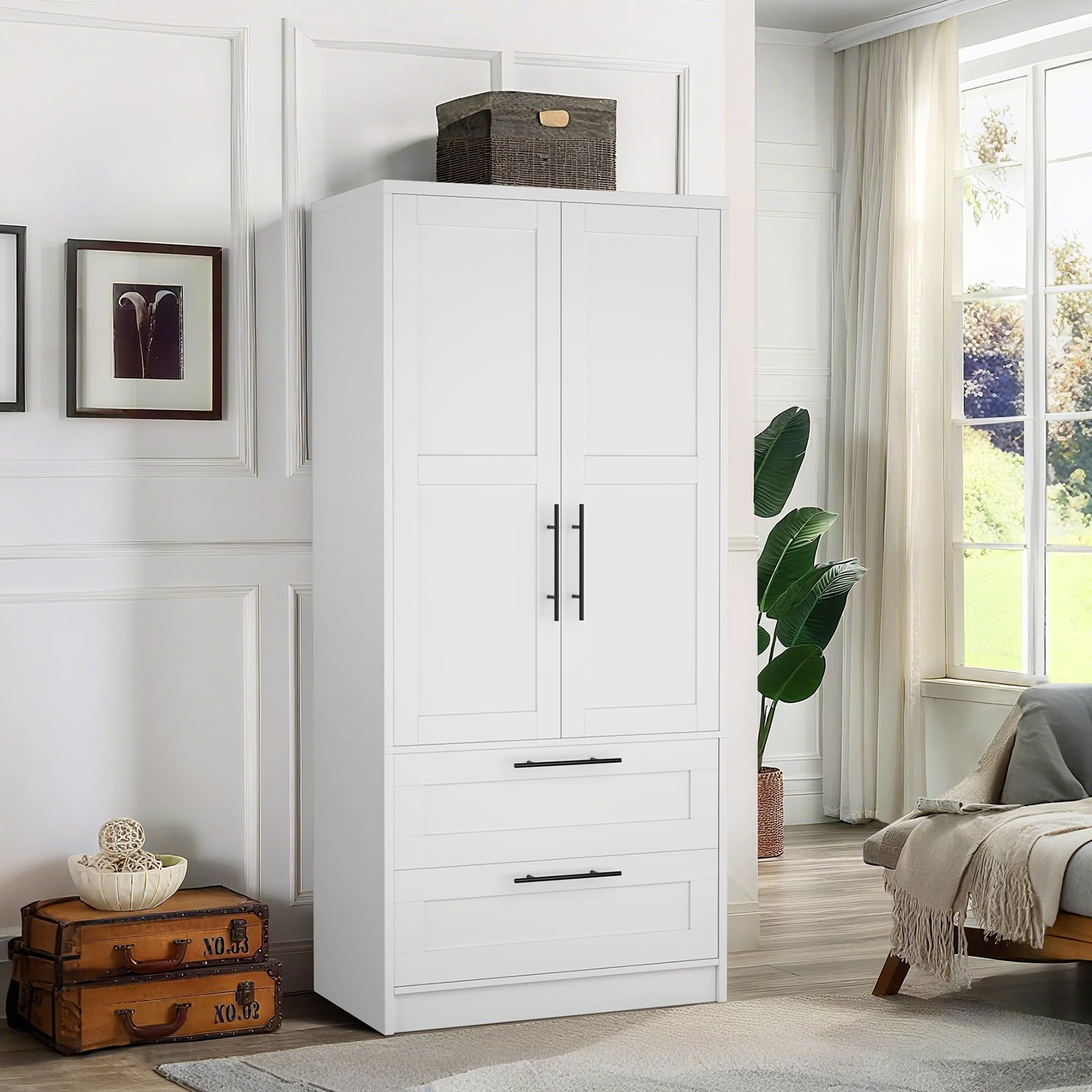 armoire dresser Painted Cottage Shabby Chic French / Wardrobe Give your wardrobe the home it deserves Garvee Wooden Armoire Wardrobe Closet