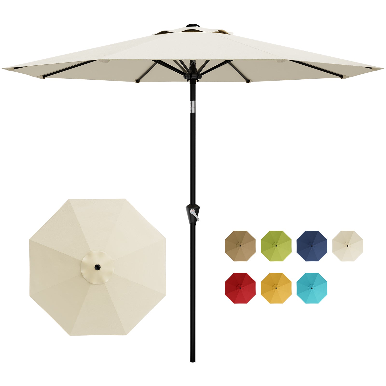 Garvee 9FT Beige Patio Umbrella